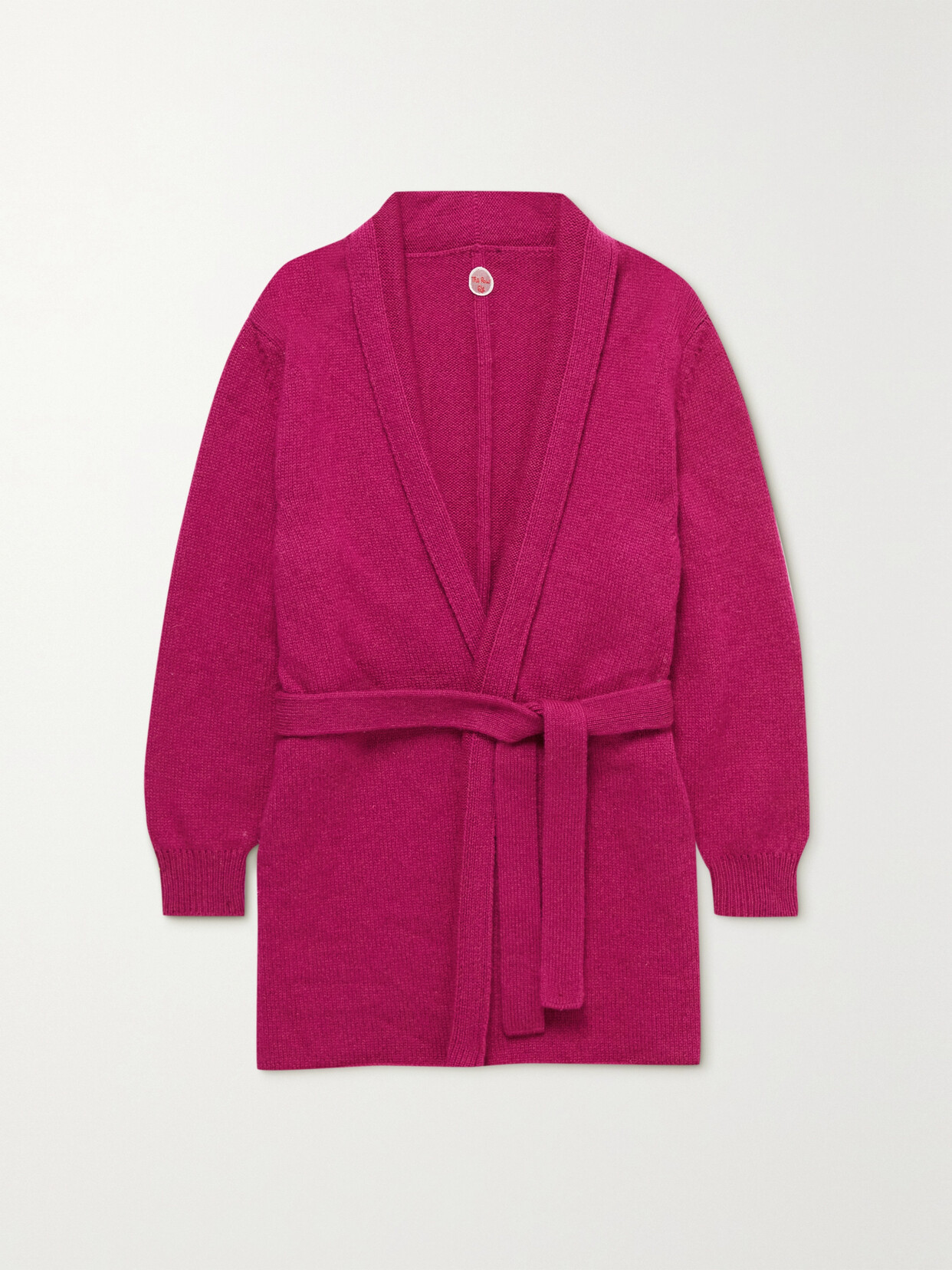 The Row Huey Belted Cashmere Cardigan In Pink