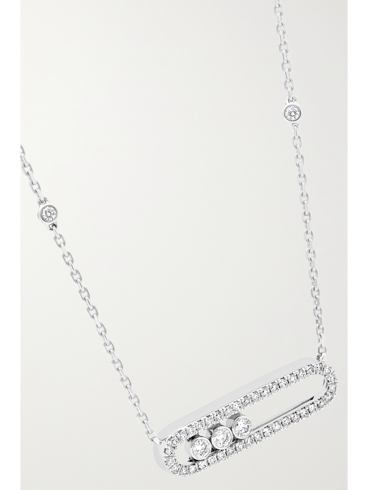 Messika Baby Move 18-karat White Gold Diamond Necklace In Gold