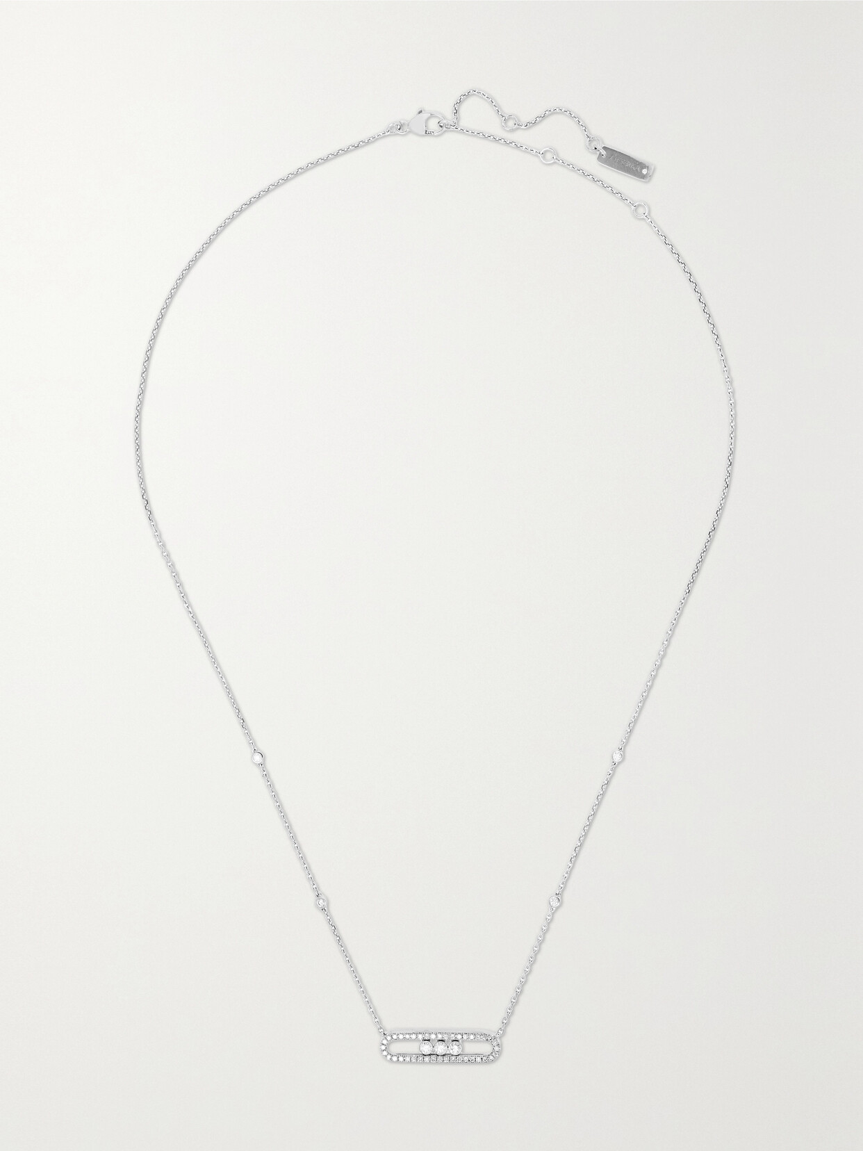 Messika Baby Move 18-karat White Gold Diamond Necklace