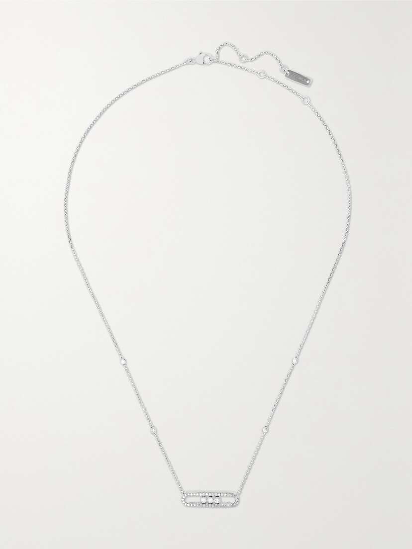 Messika Baby Move 18-karat White Gold Diamond Necklace