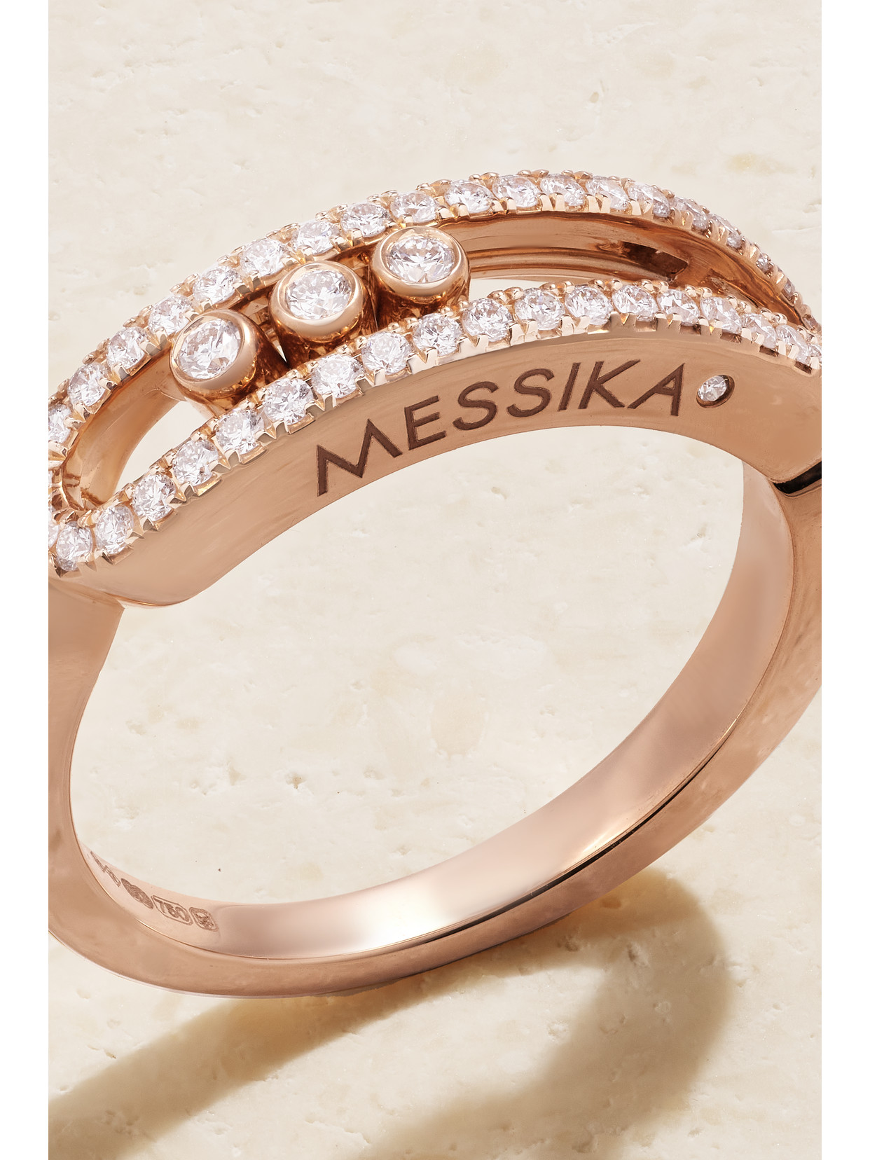 Shop Messika Baby Move 18-karat Rose Gold Diamond Ring