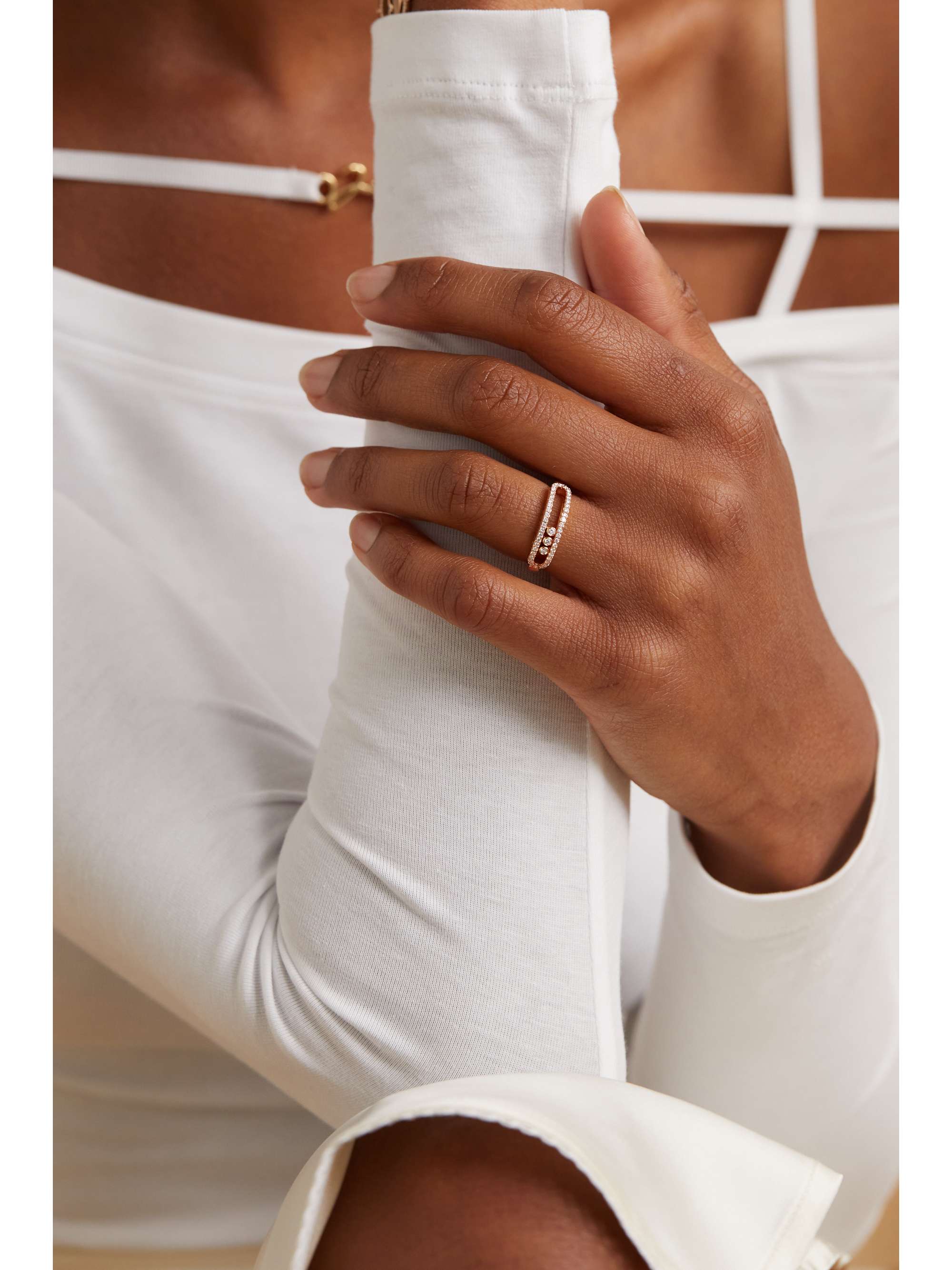 MESSIKA Baby Move 18-karat rose gold diamond ring