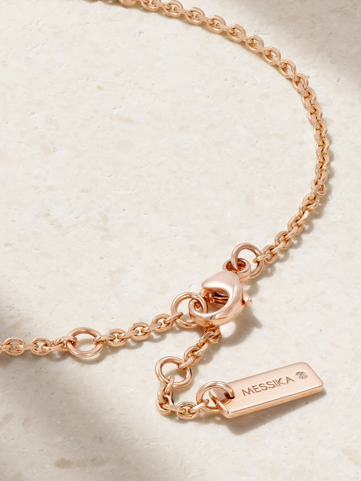 Shop Messika Lucky Move 18-karat Rose Gold Diamond Bracelet