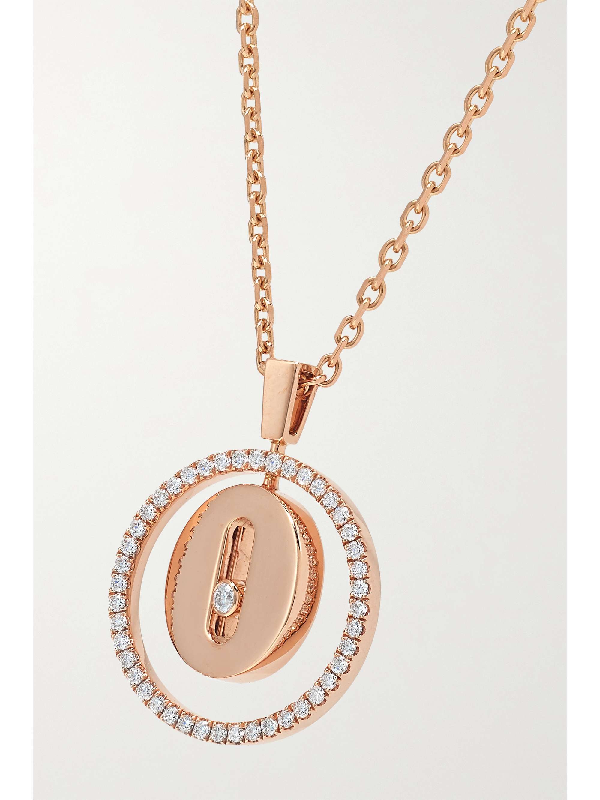 MESSIKA Lucky Move 18-karat rose gold diamond necklace