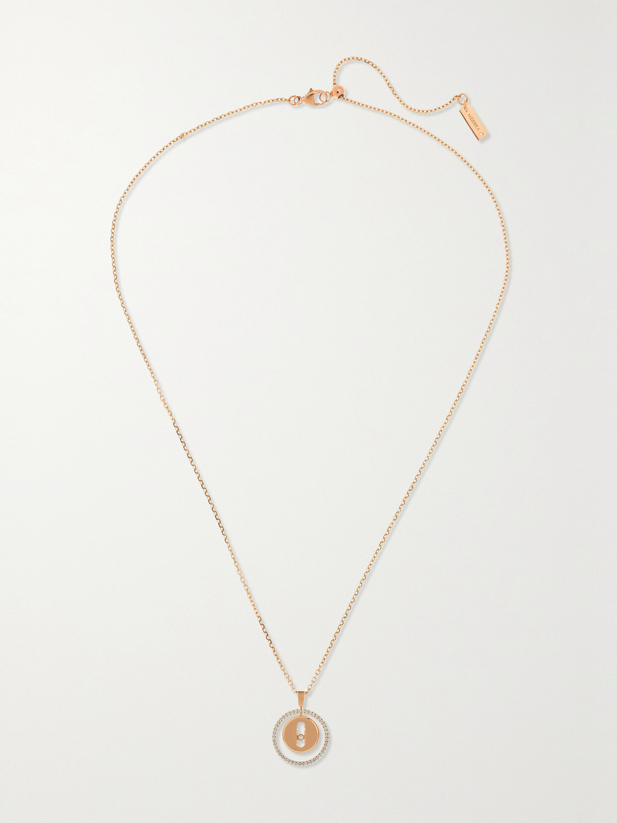 Messika Lucky Move 18-karat Rose Gold Diamond Necklace In Rose Gold