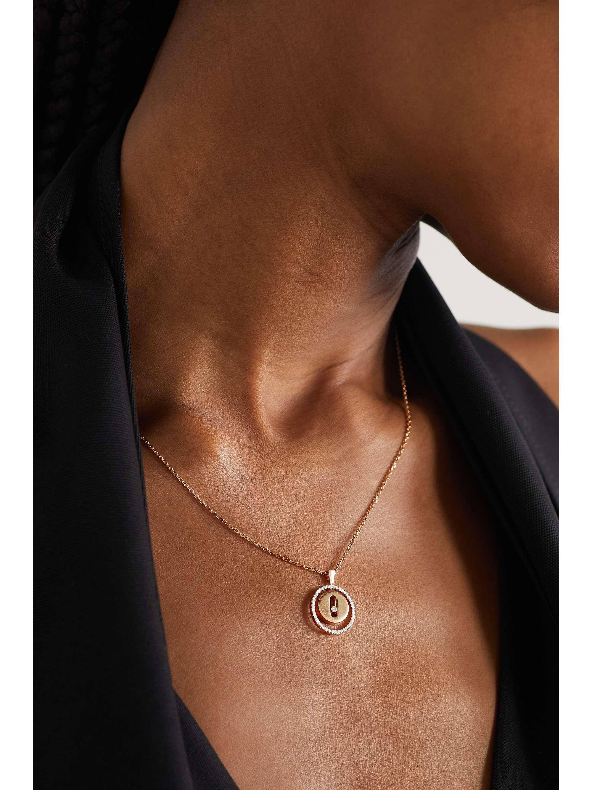 MESSIKA Lucky Move 18-karat rose gold diamond necklace