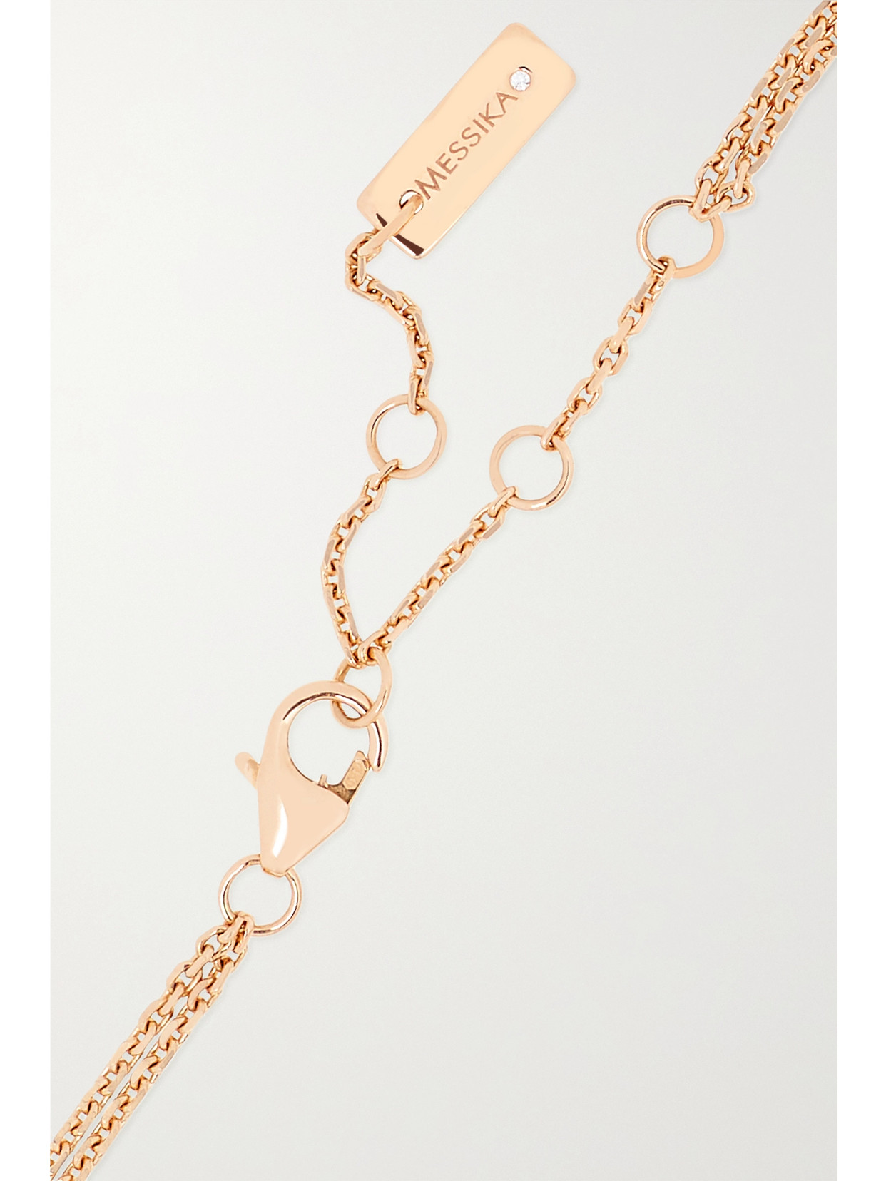 Shop Messika Move Classic 18-karat Pink Gold Diamond Bracelet