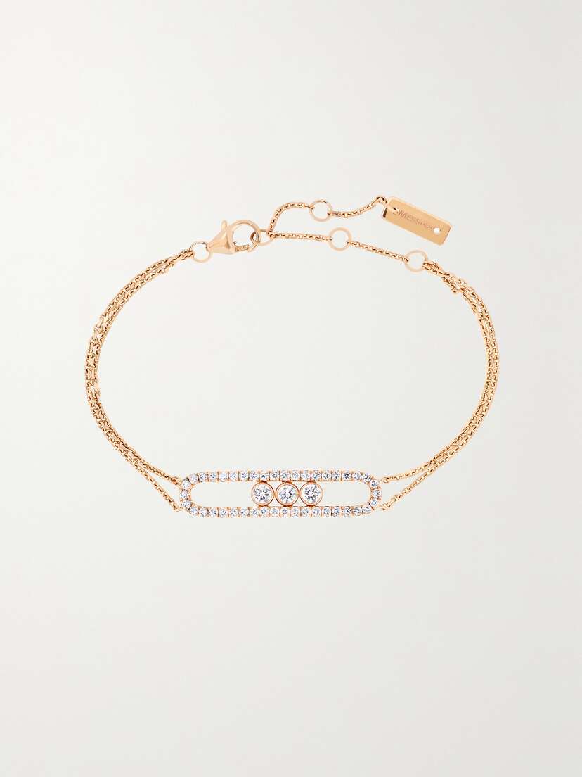 Messika Move Classic 18-karat Pink Gold Diamond Bracelet