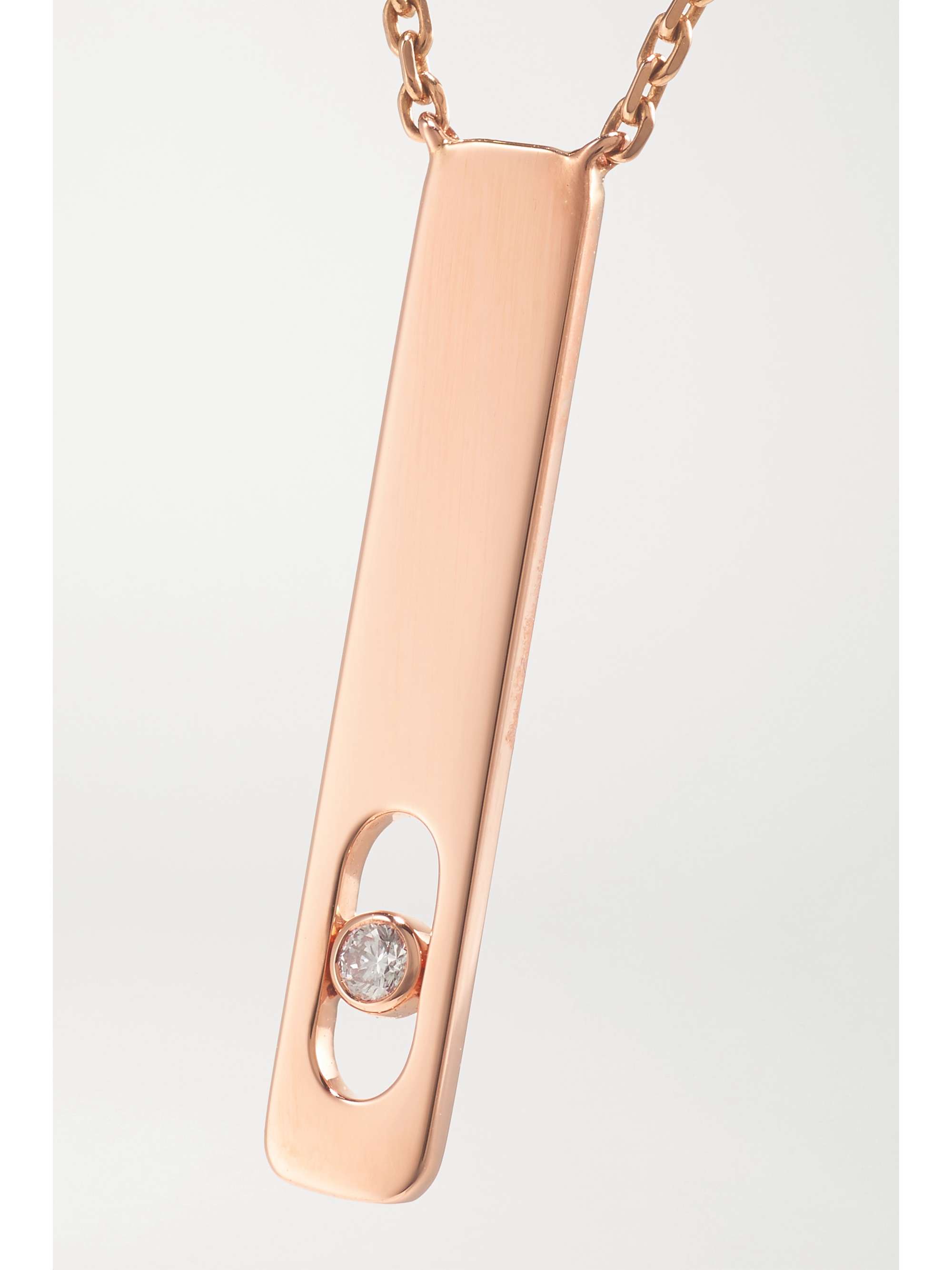 MESSIKA My First Diamond 18-karat rose gold diamond necklace