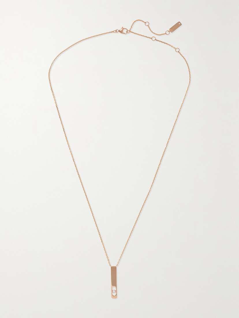 Messika My First Diamond 18-karat Rose Gold Diamond Necklace
