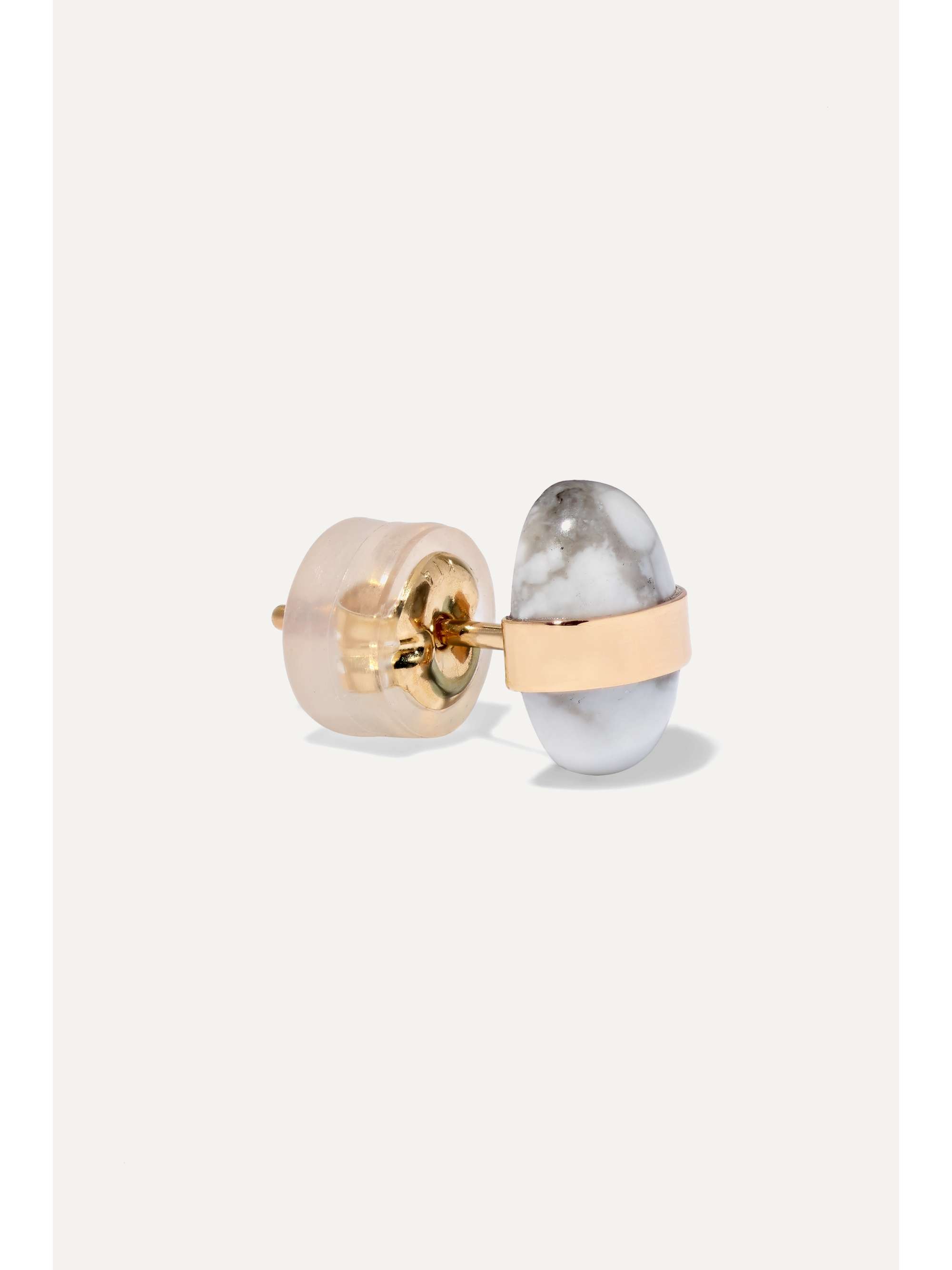 MELISSA JOY MANNING + NET SUSTAIN 14-karat gold howlite earrings
