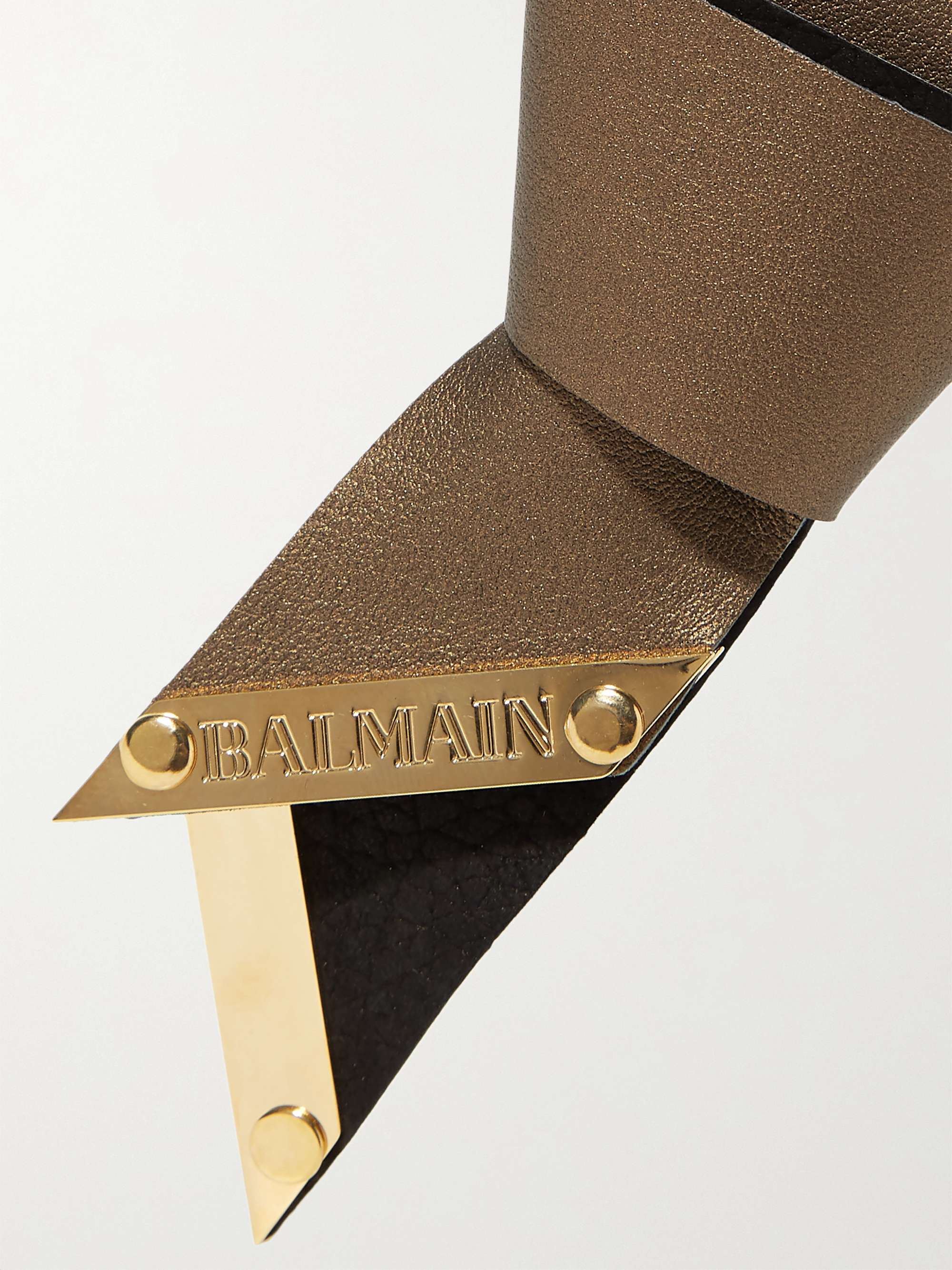 BALMAIN PARIS HAIR COUTURE Textured-leather headband