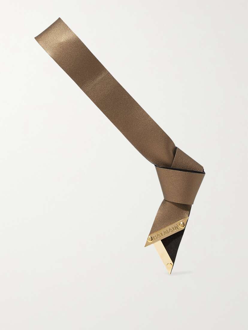 Balmain Textured-leather Headband