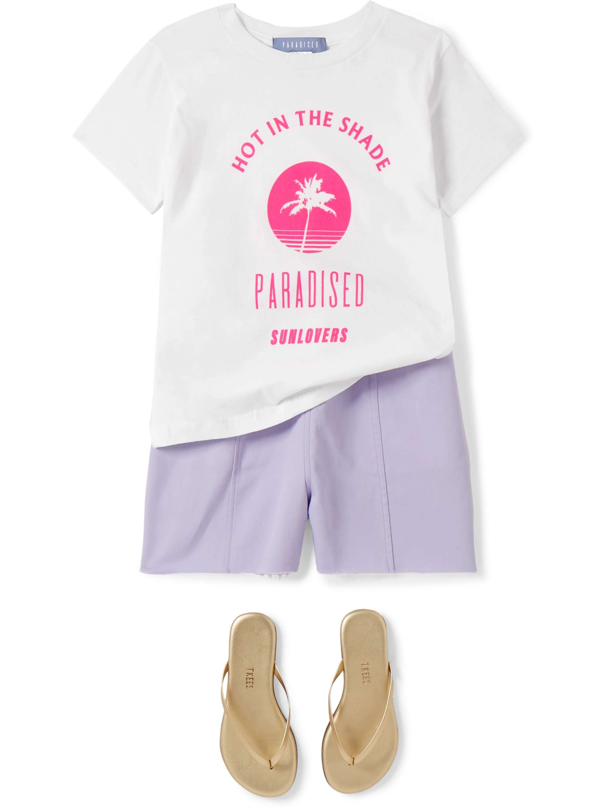PARADISED KIDS Neon printed cotton-jersey T-shirt