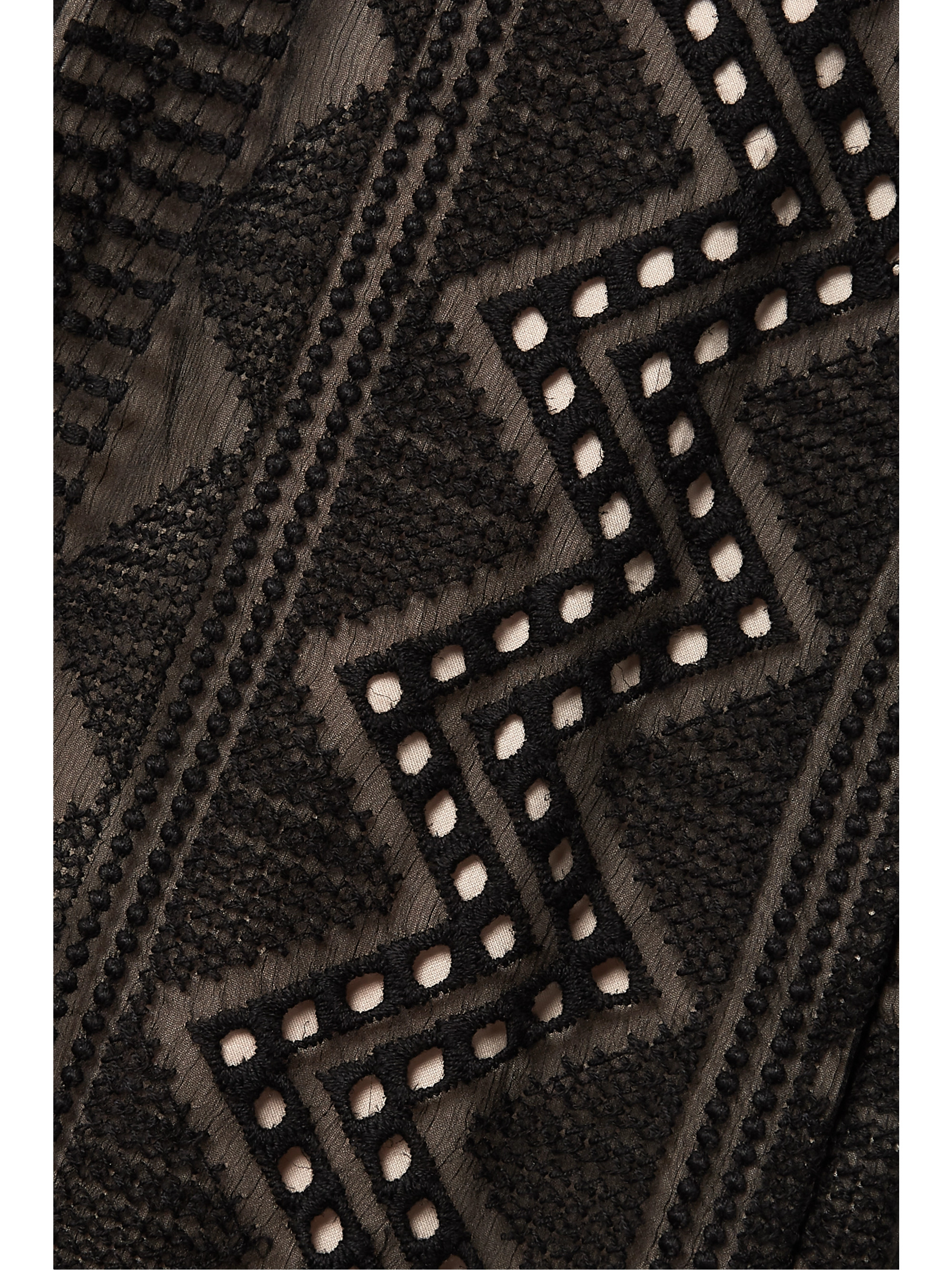 RACHEL ZOE Roxane embroidered crepon jumpsuit