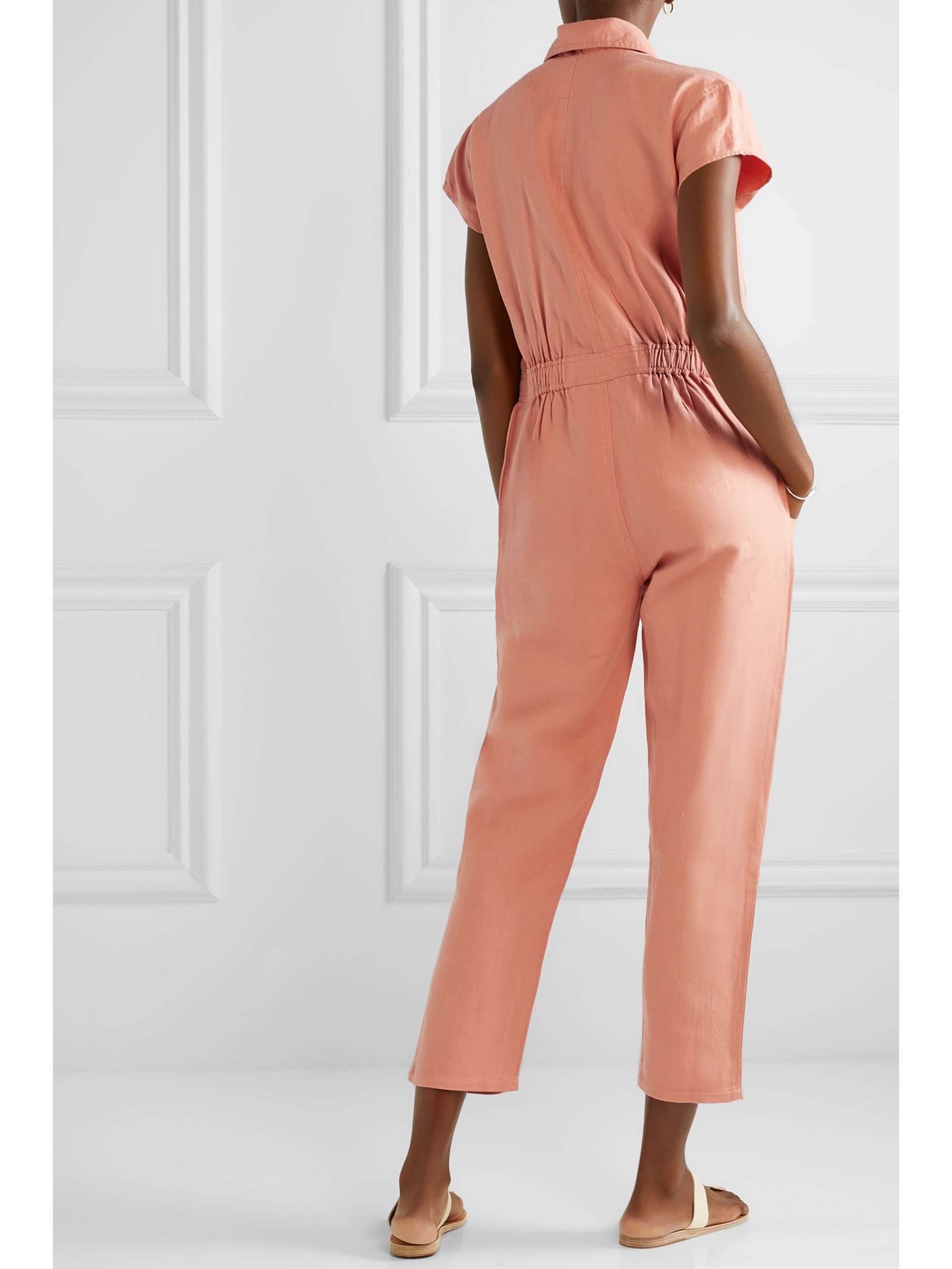 APIECE APART Azore cotton and linen-blend twill jumpsuit
