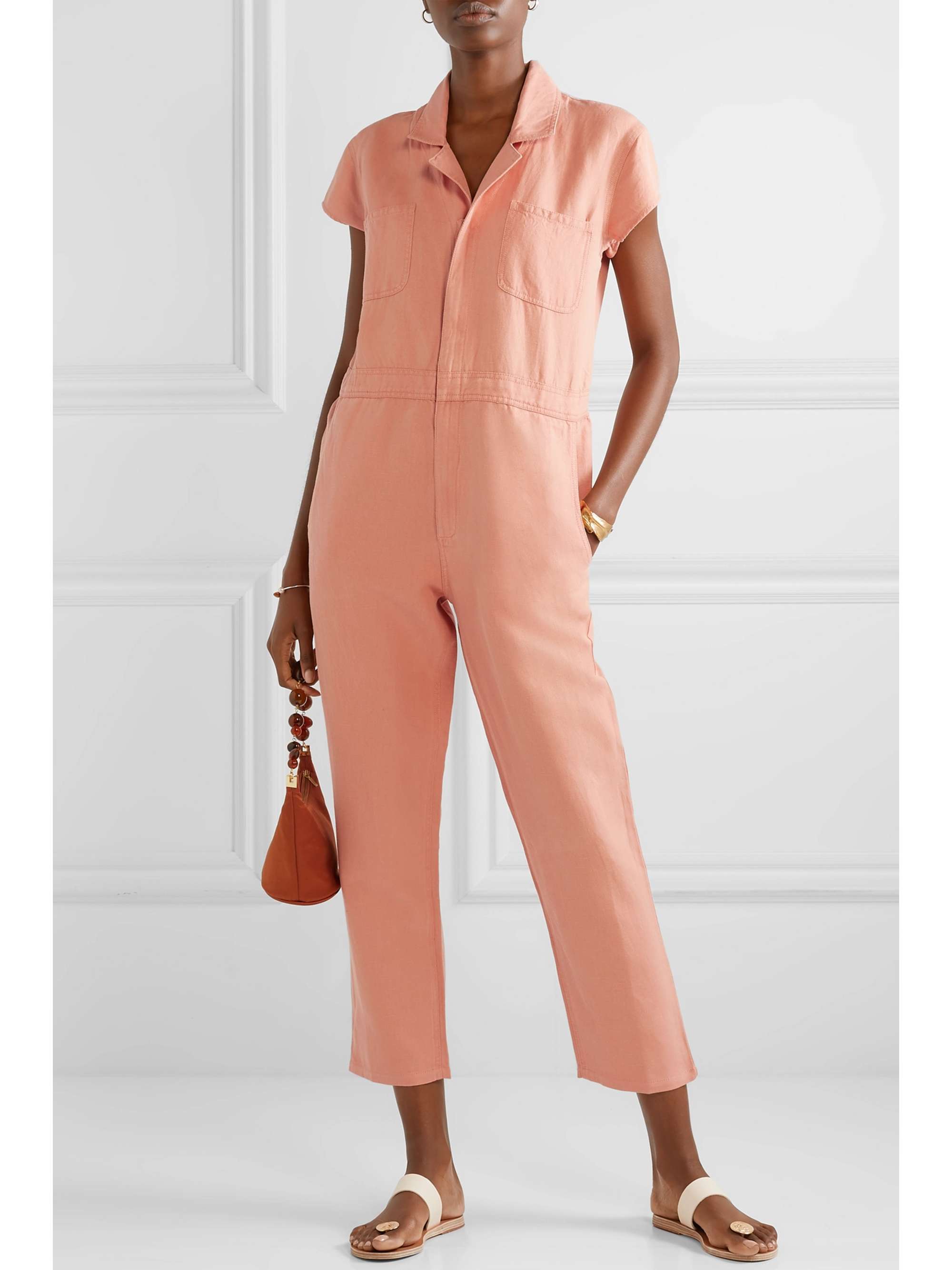 APIECE APART Azore cotton and linen-blend twill jumpsuit
