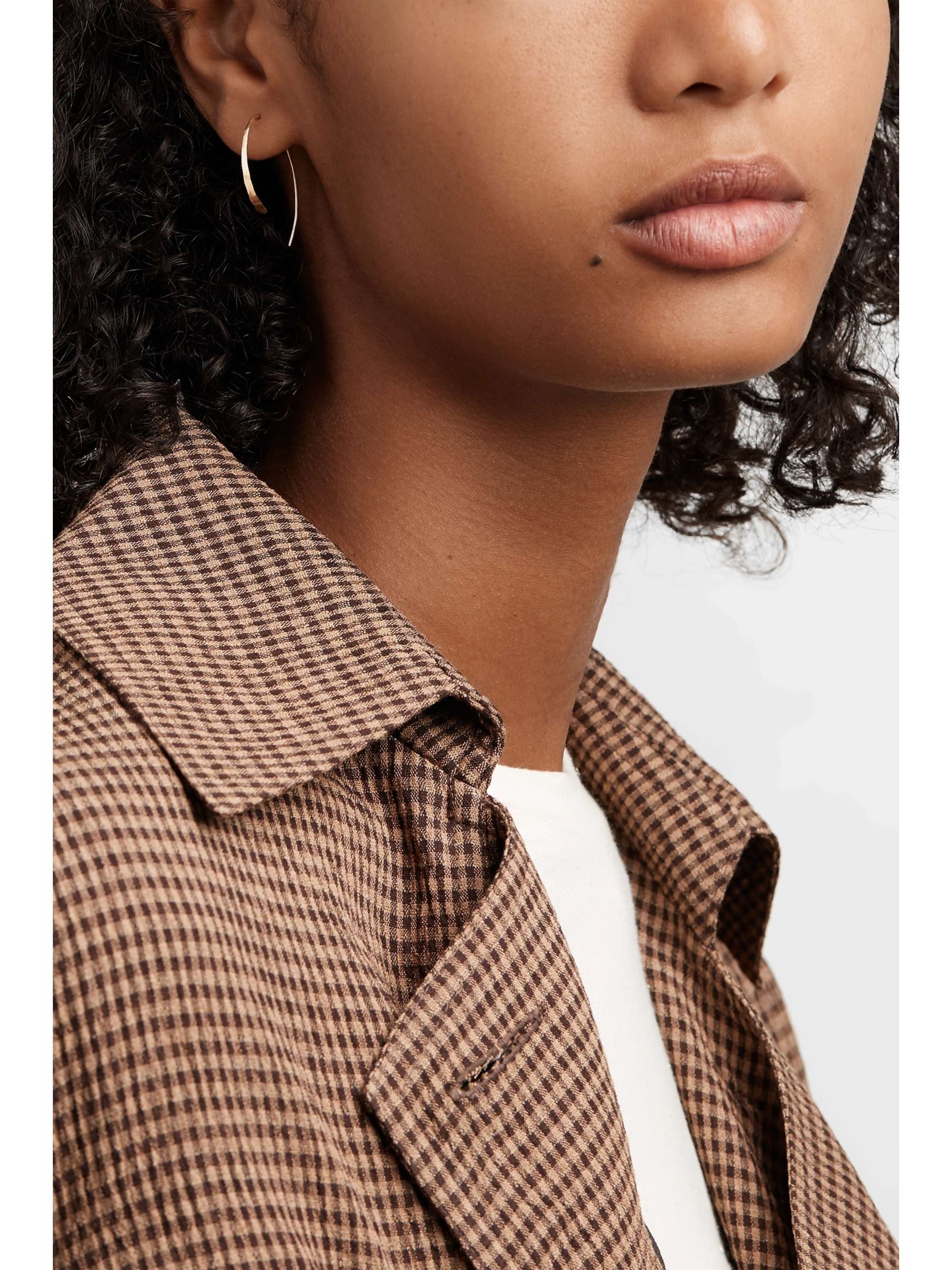 MELISSA JOY MANNING Wishbone 14-karat gold earrings