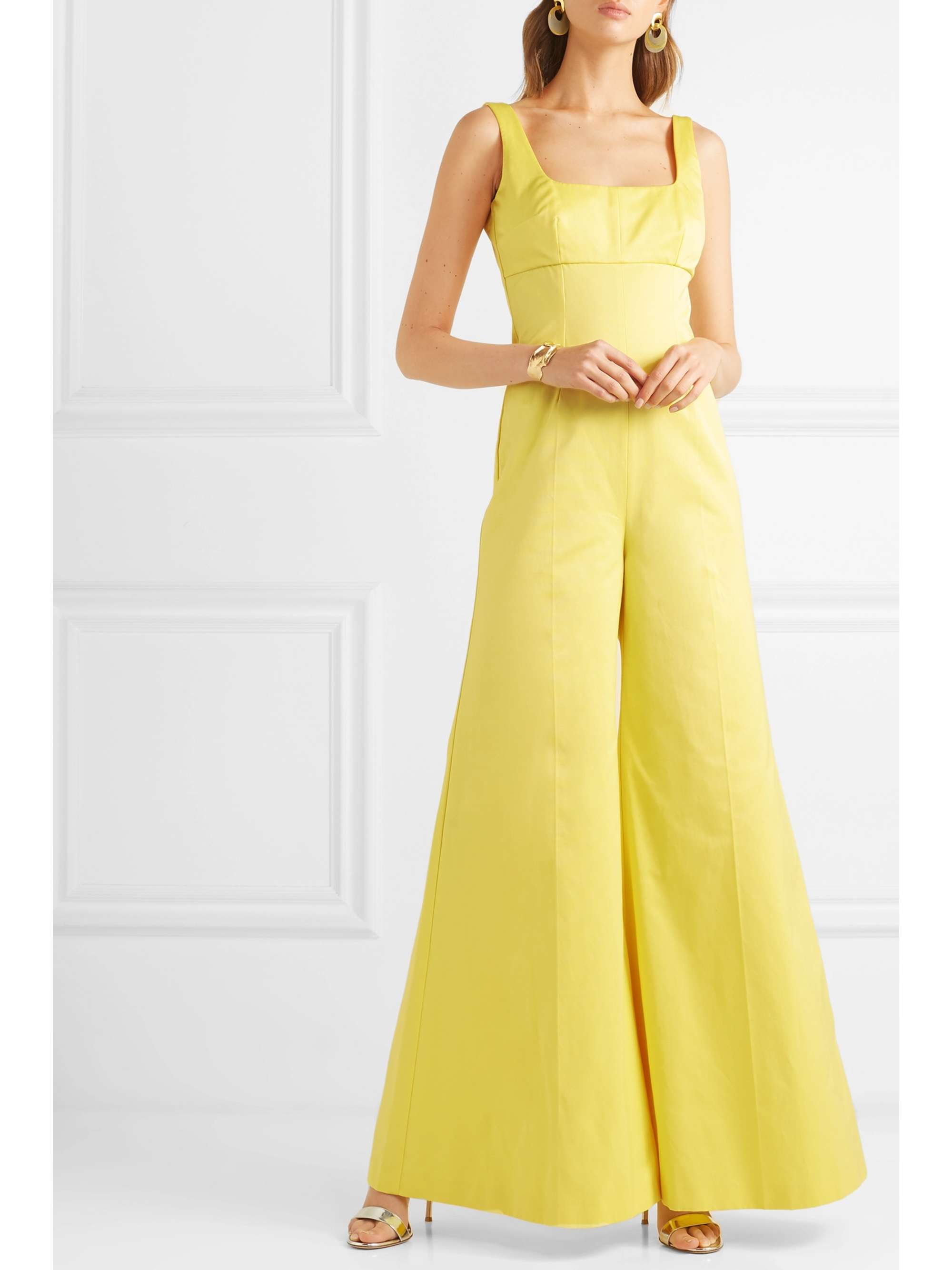 EMILIA WICKSTEAD Delta cotton-blend faille jumpsuit