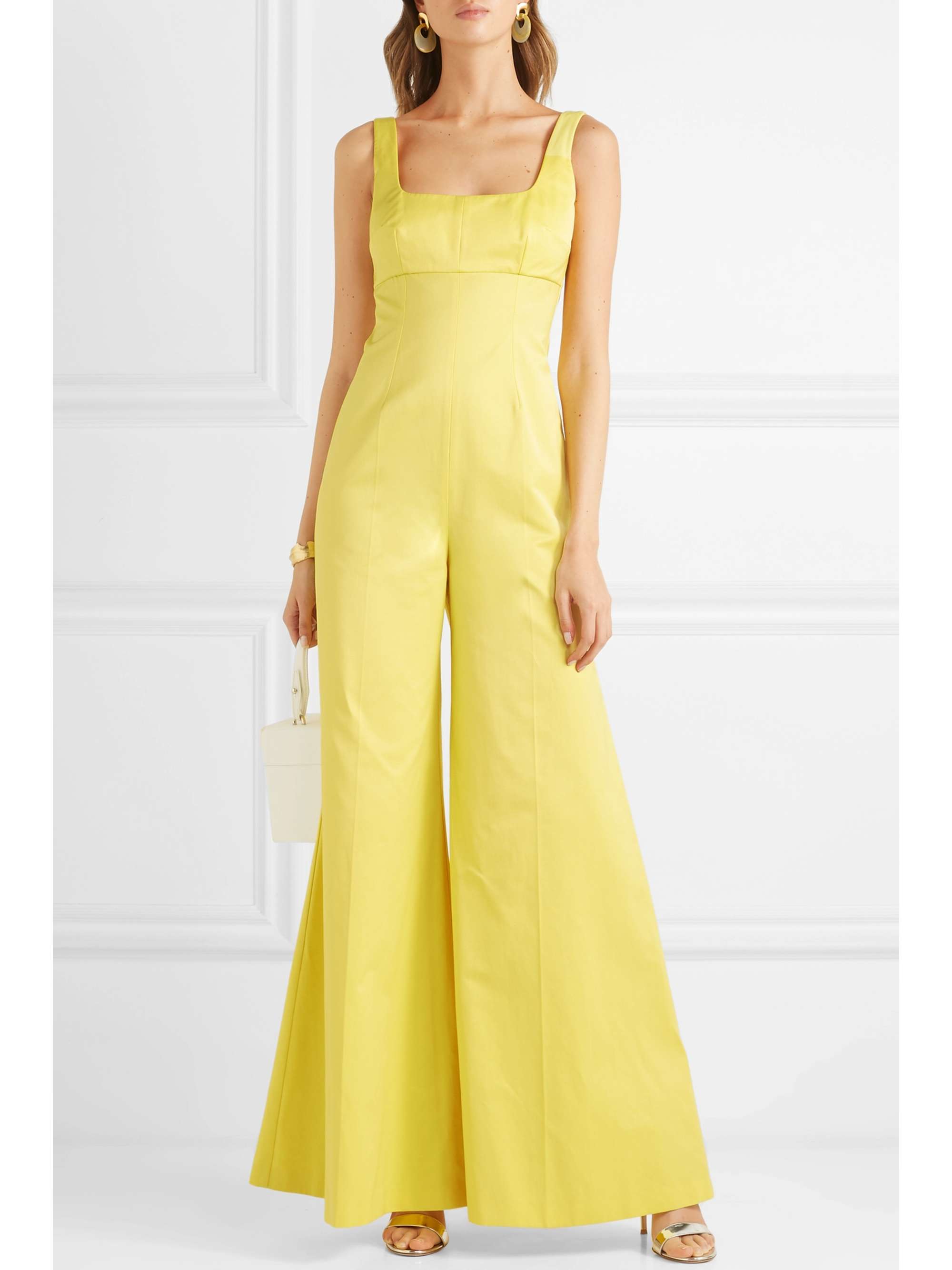 EMILIA WICKSTEAD Delta cotton-blend faille jumpsuit