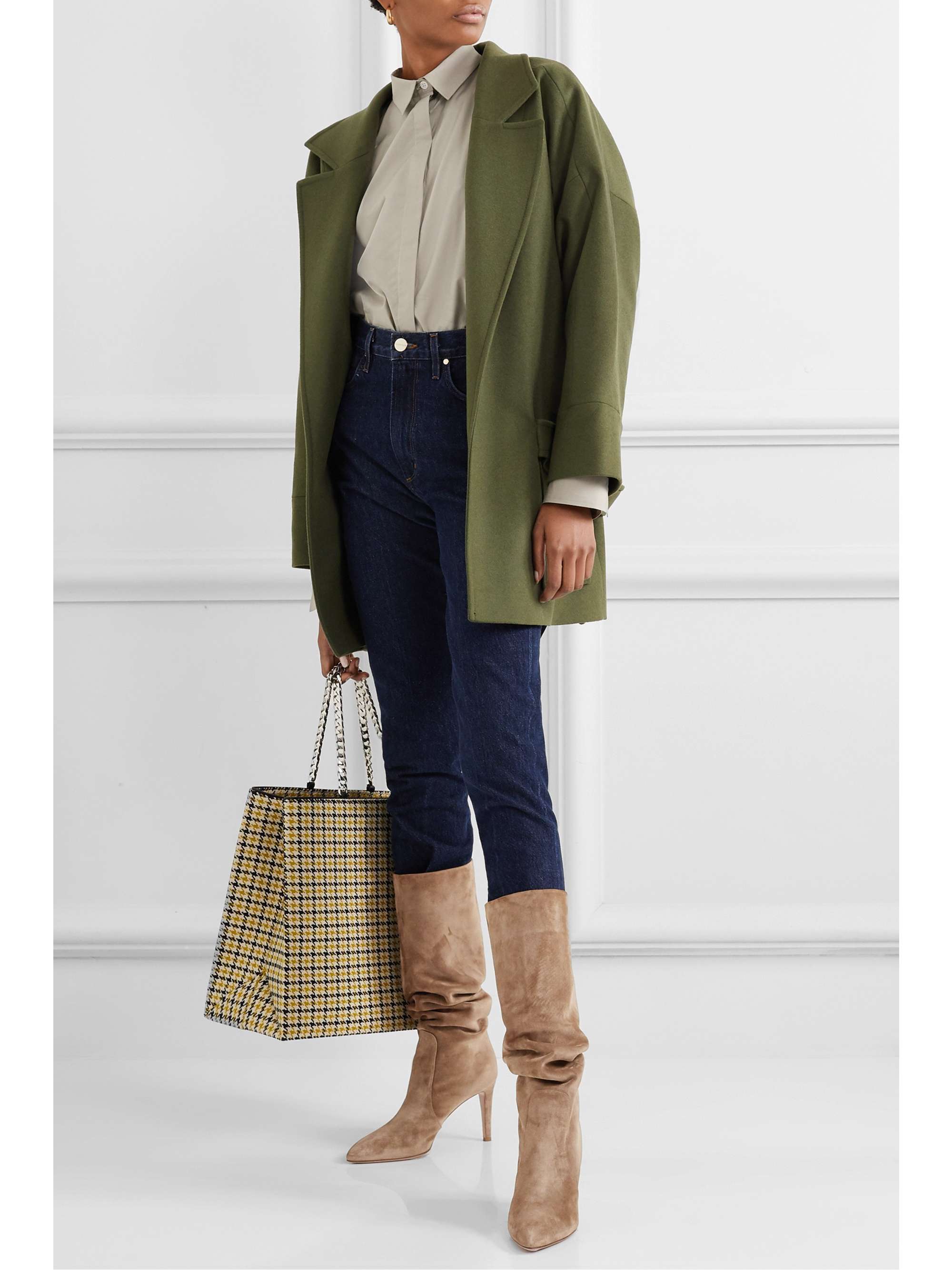 GIANVITO ROSSI 85 suede knee boots