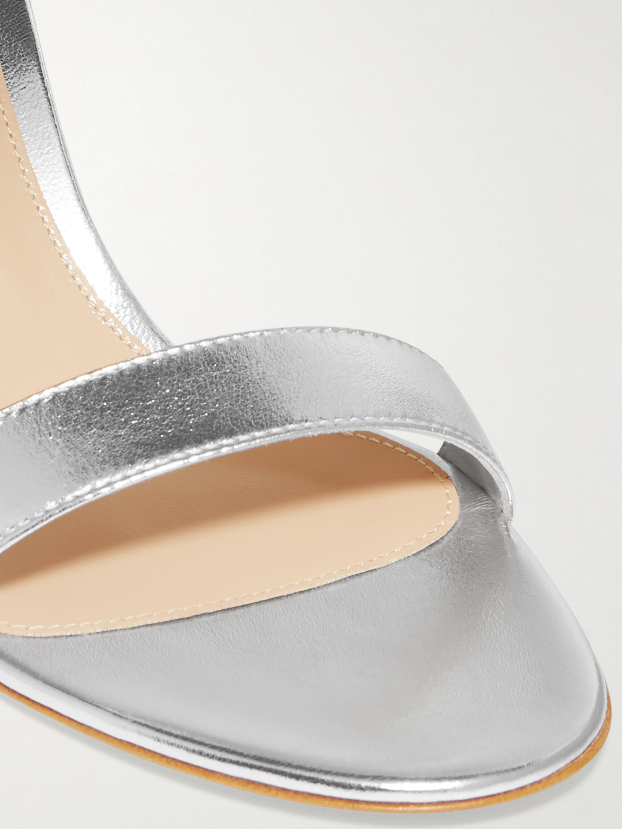 GIANVITO ROSSI Portofino 70 metallic leather sandals thumbnail