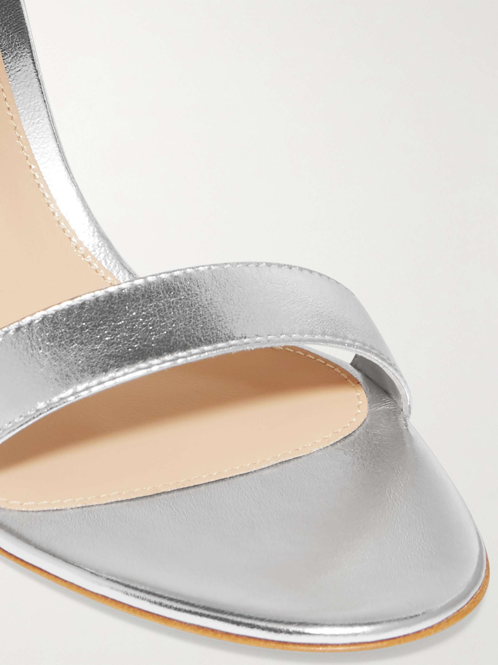 GIANVITO ROSSI Portofino 70 metallic leather sandals