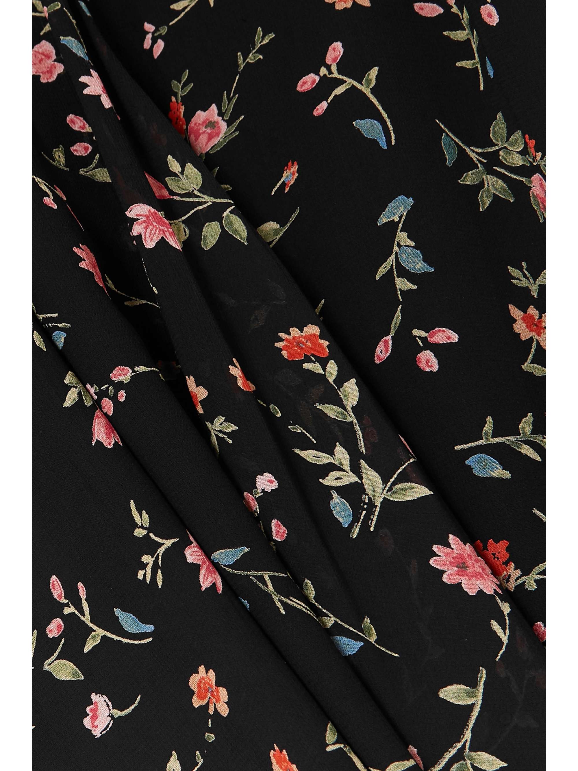 GANNI Elm floral-print georgette midi dress