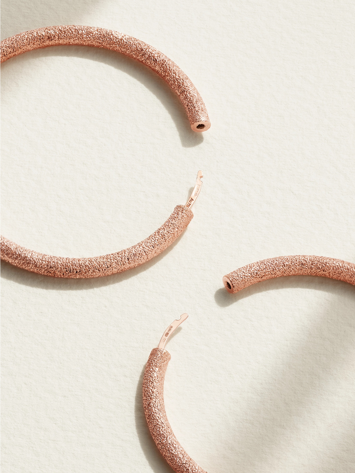 Shop Carolina Bucci Florentine 18-karat Rose Gold Hoop Earrings