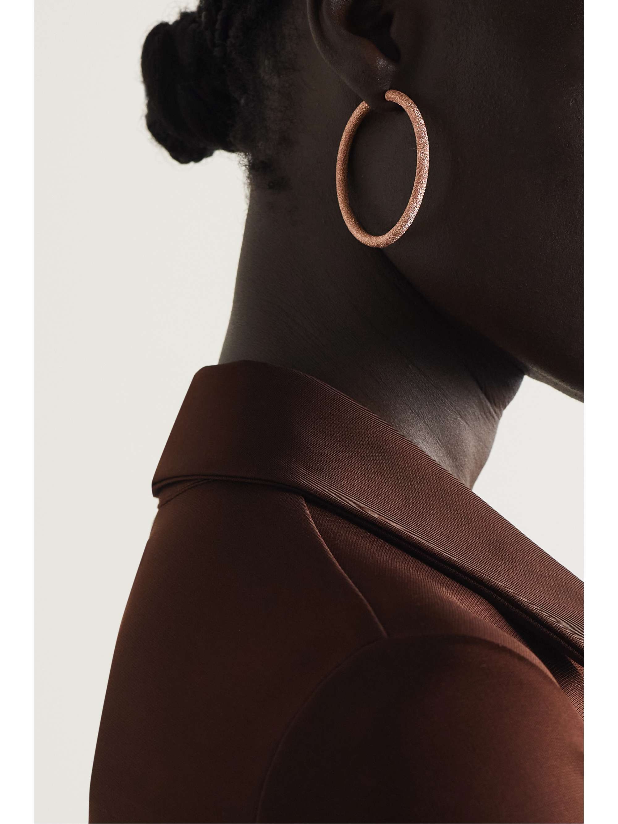 CAROLINA BUCCI Florentine 18-karat rose gold hoop earrings