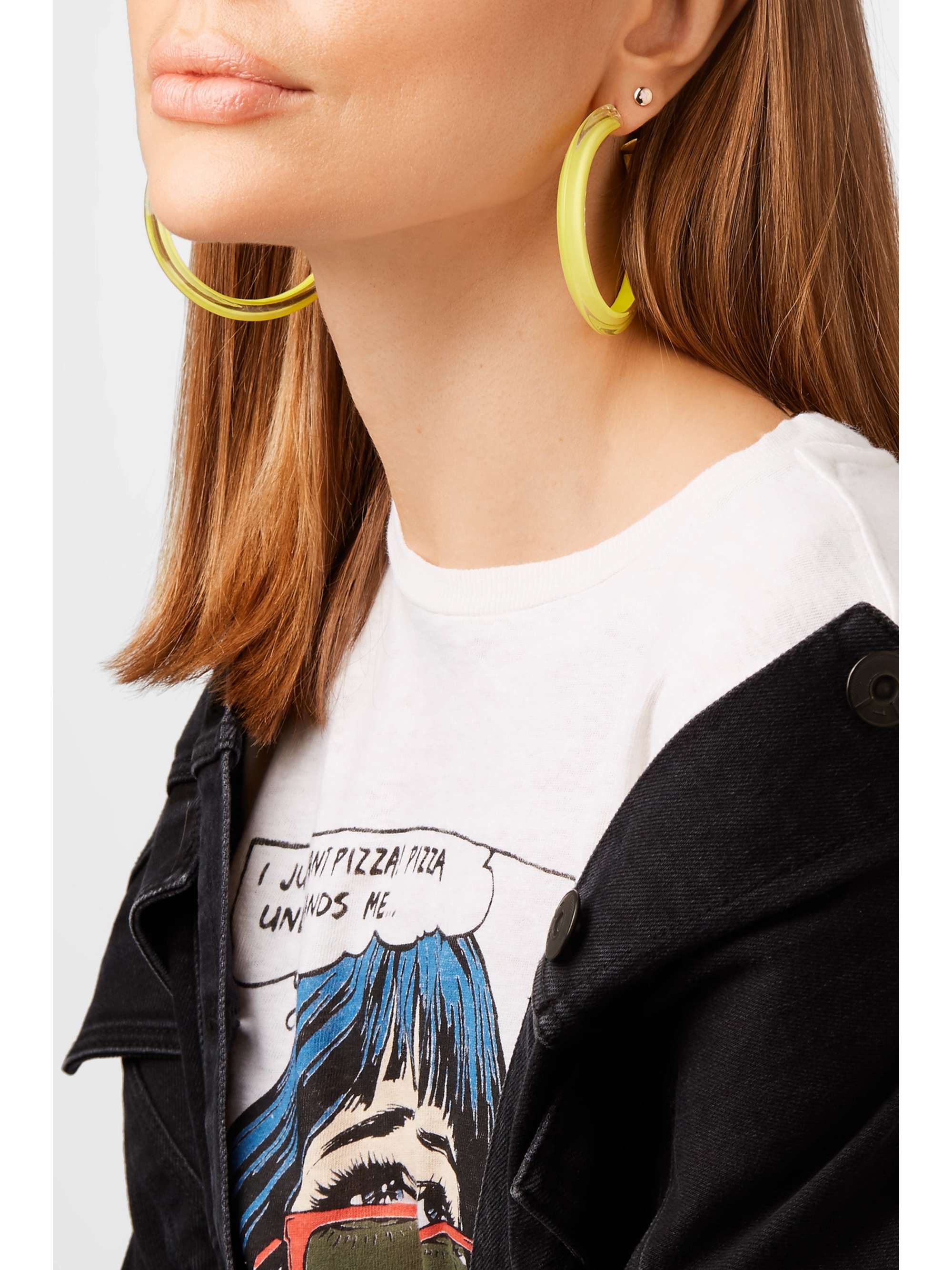 Alison Lou Lucite Medium Jelly Hoop Earrings - Red Hoop  Alison Lou Loucite Medium Jelly Hoop Earrings main image 1