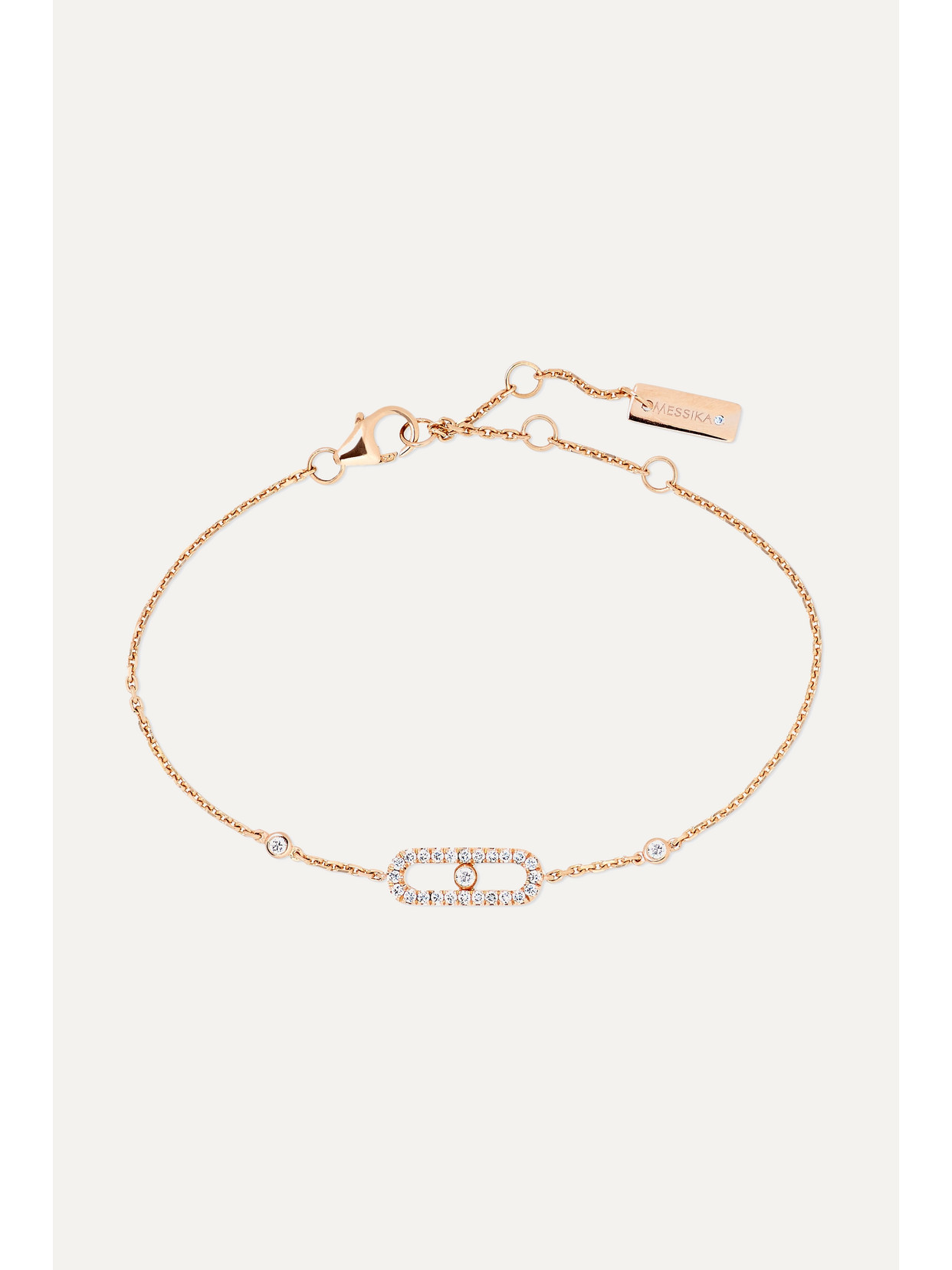 Messika Move Uno 18-karat Rose Gold Diamond Bracelet In Rose Gold