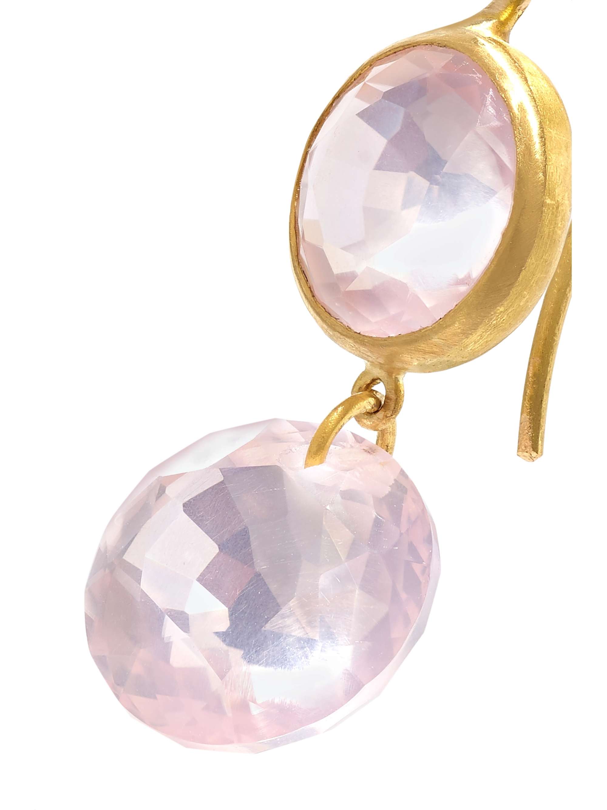 MARIE-HÉLÈNE DE TAILLAC Incandescence 22-karat gold quartz earrings