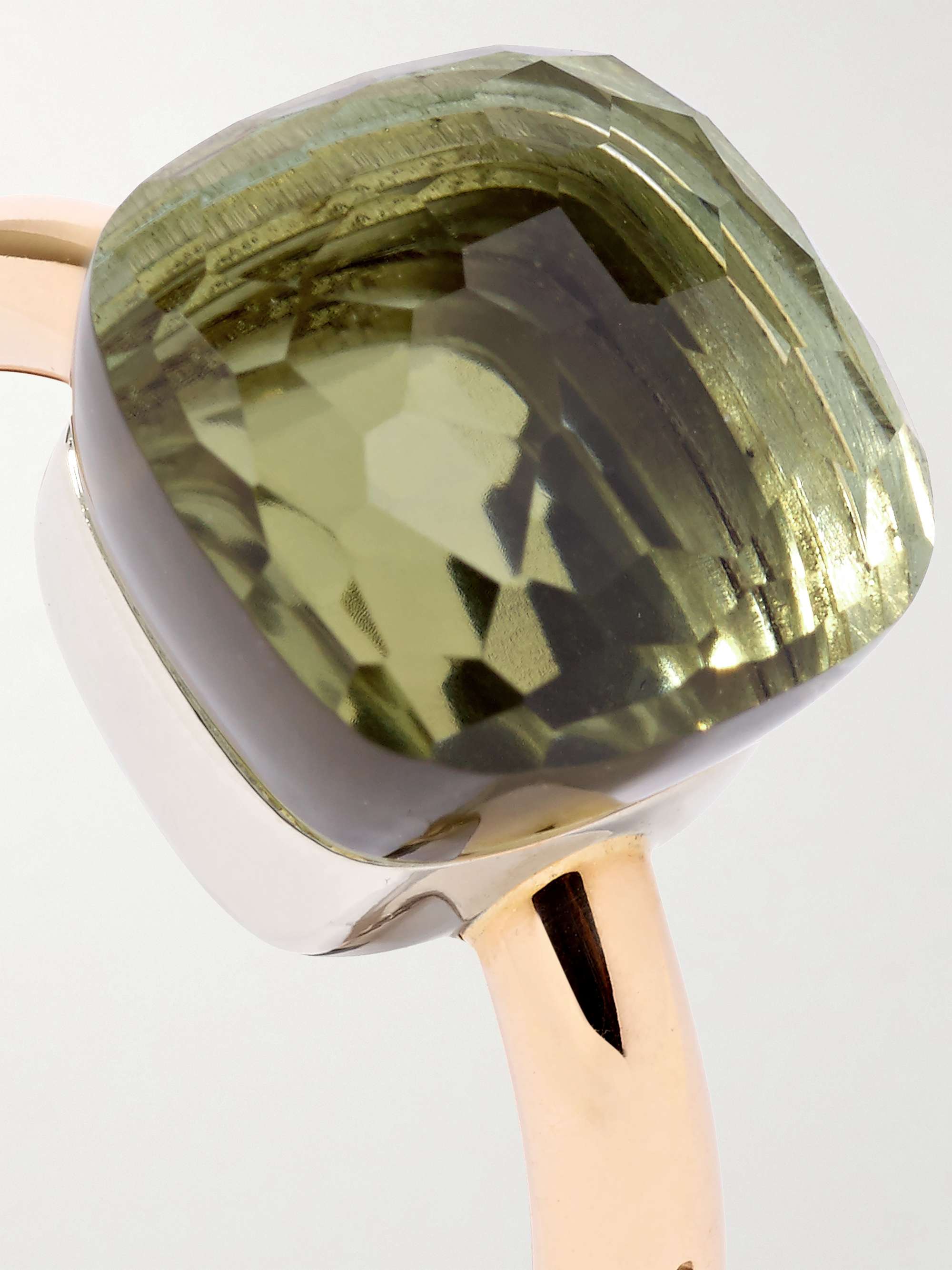 POMELLATO Nudo Classic 18-karat rose and white gold prasiolite ring