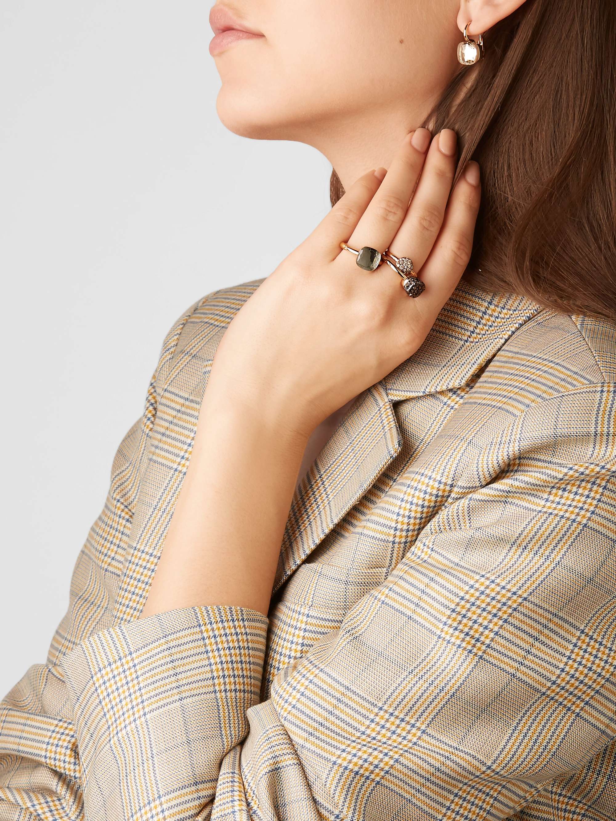 POMELLATO Nudo Classic 18-karat rose and white gold prasiolite ring
