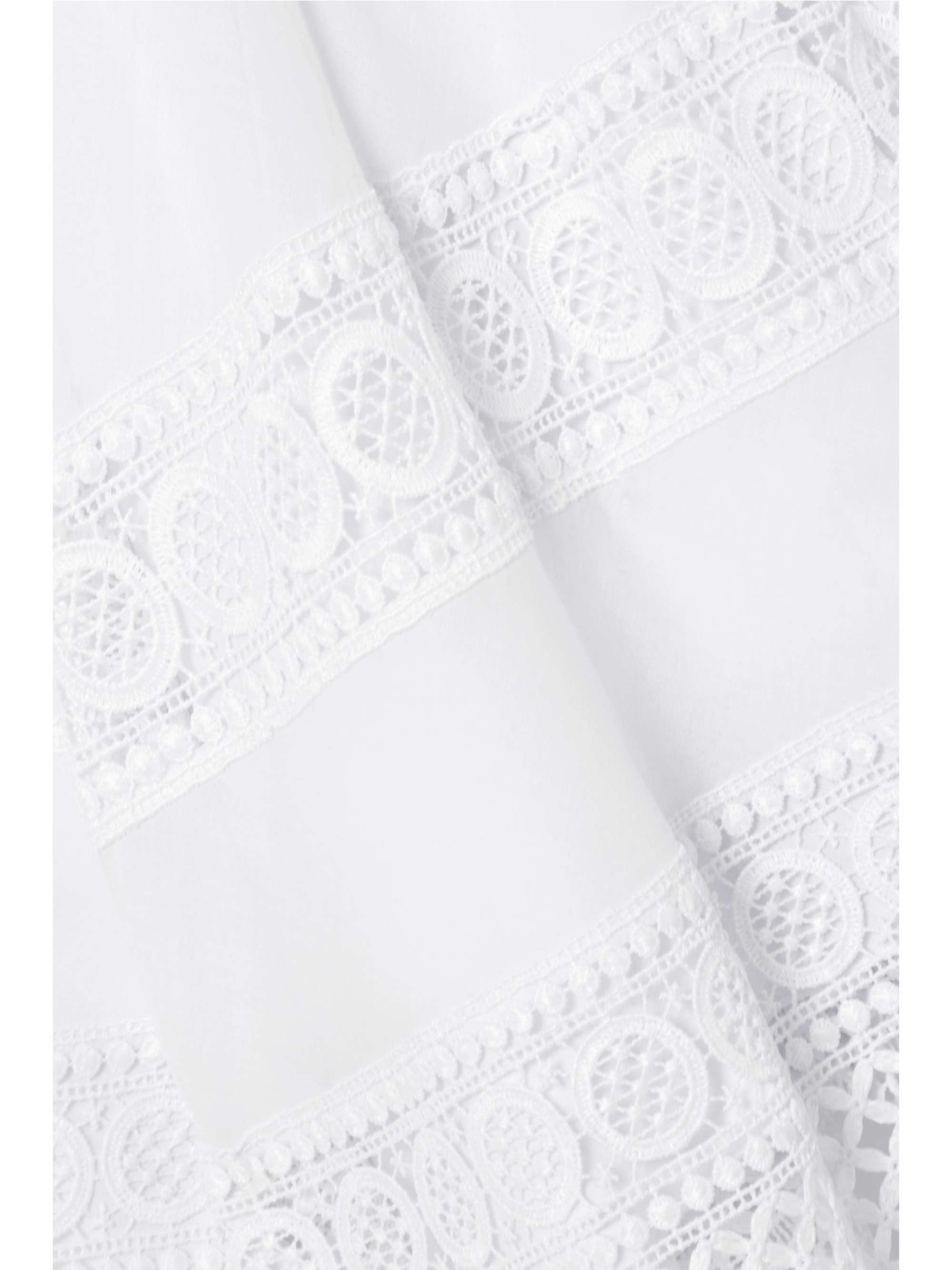 CHARO RUIZ Vaiana crocheted lace-paneled cotton-blend mini dress