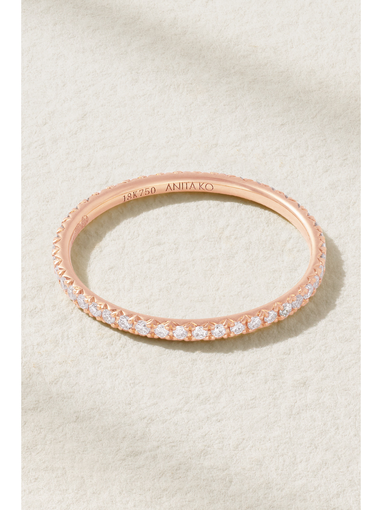 Shop Anita Ko Eternity 18-karat Rose Gold Diamond Ring