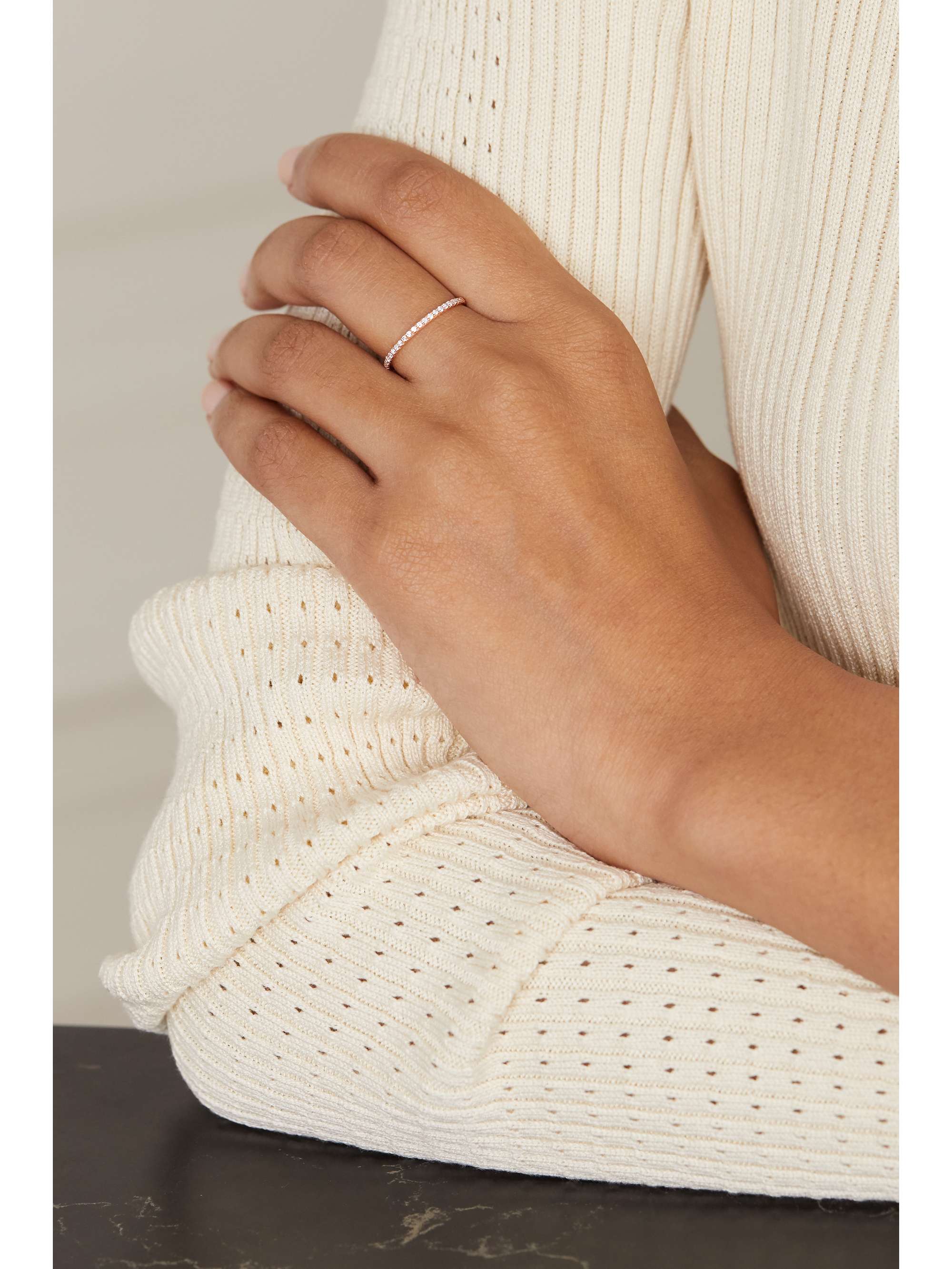 ANITA KO Eternity Ring aus 18 Karat Roségold mit Diamanten