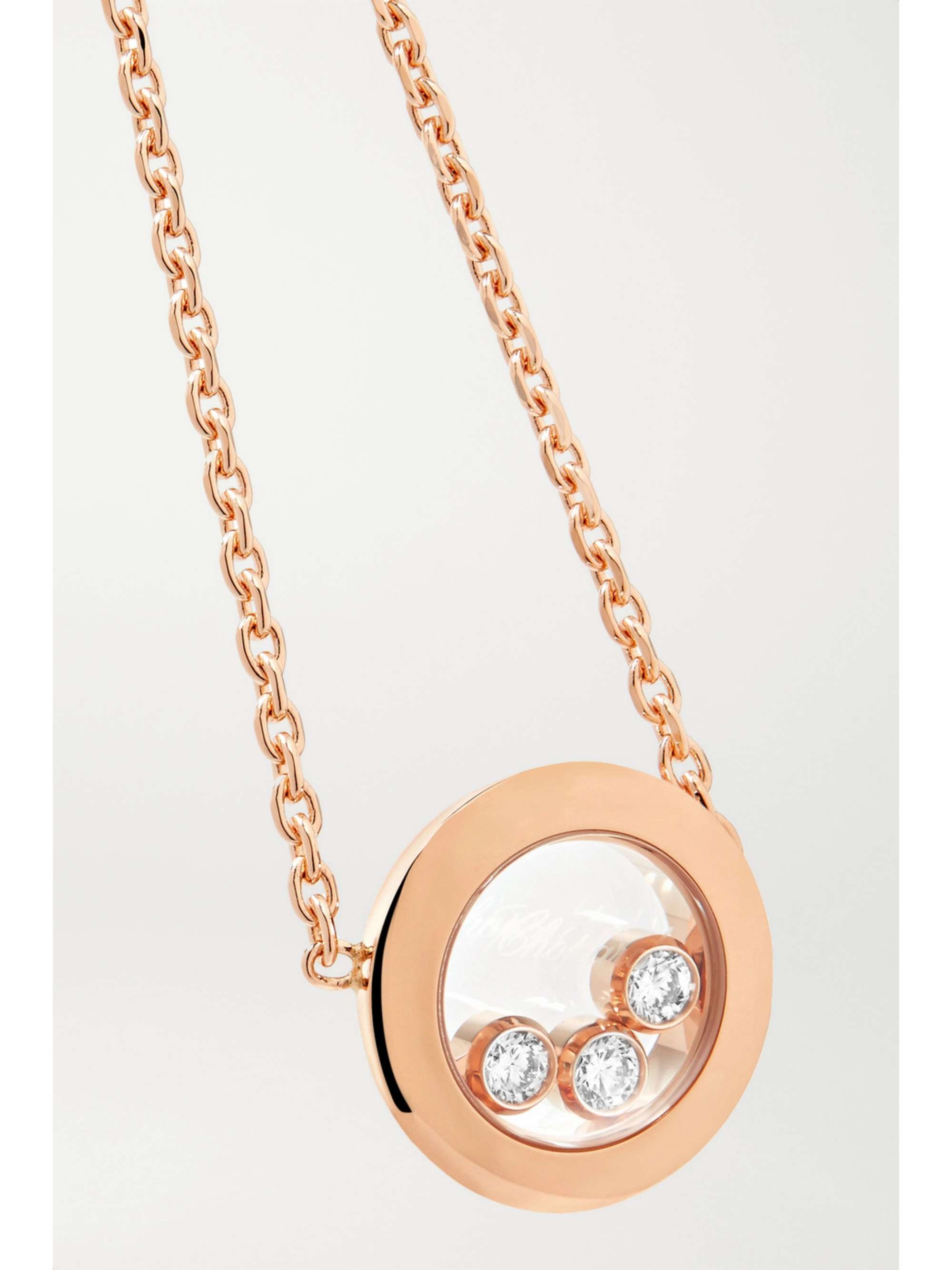 CHOPARD Happy Diamonds 18-karat rose gold diamond bracelet