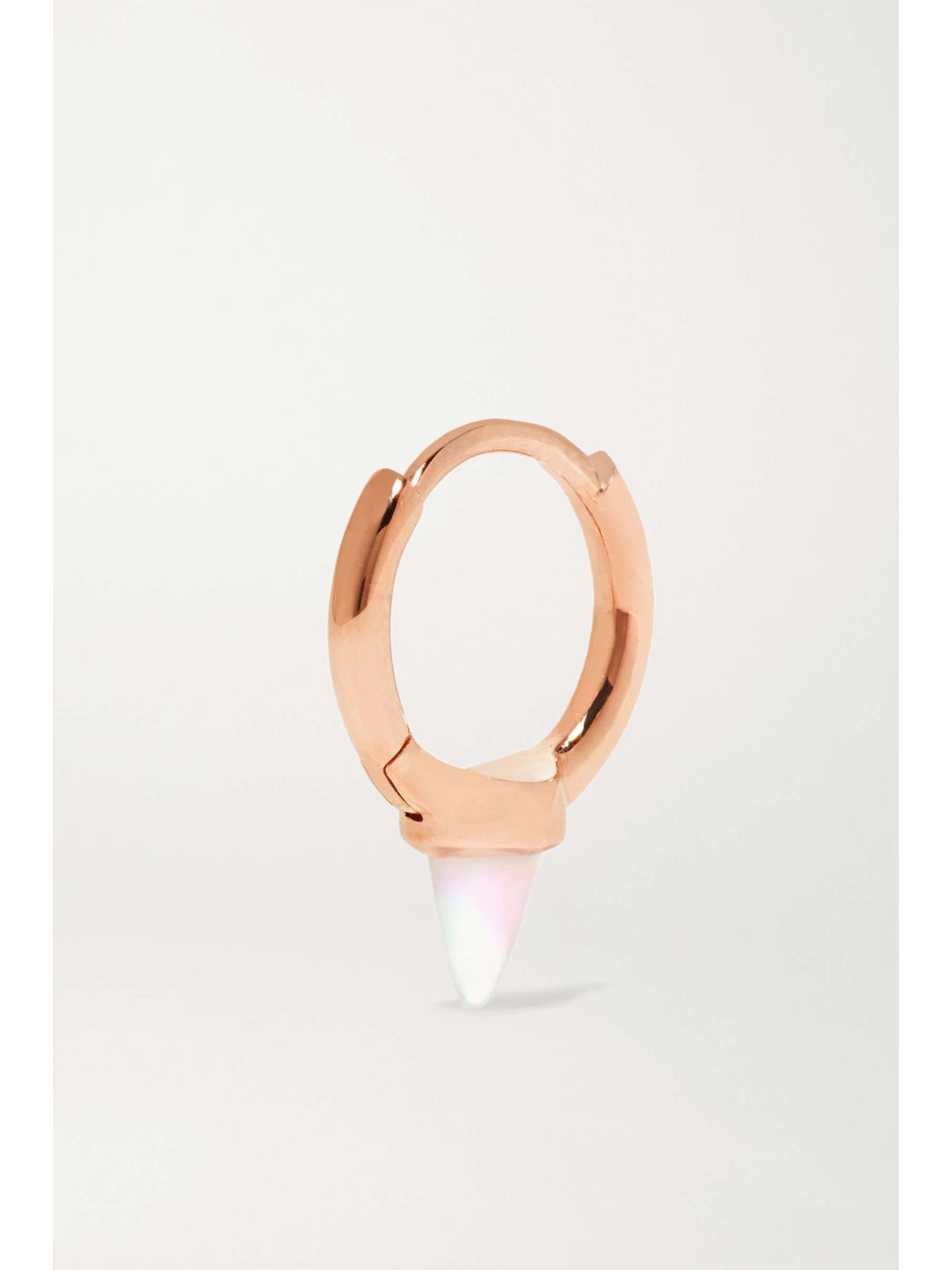 MARIA TASH 14-karat rose gold opal hoop earring