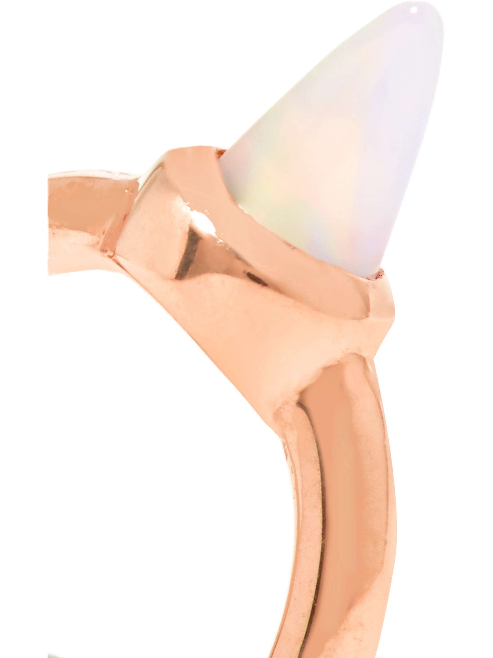 MARIA TASH 14-karat rose gold opal hoop earring