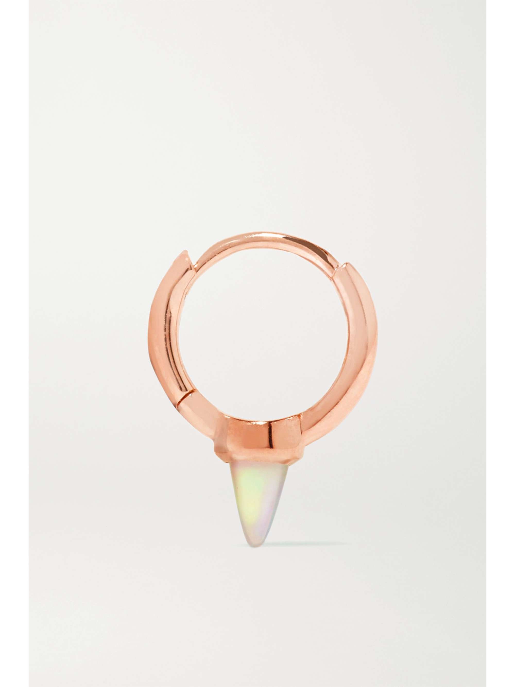 MARIA TASH 14-karat rose gold opal hoop earring