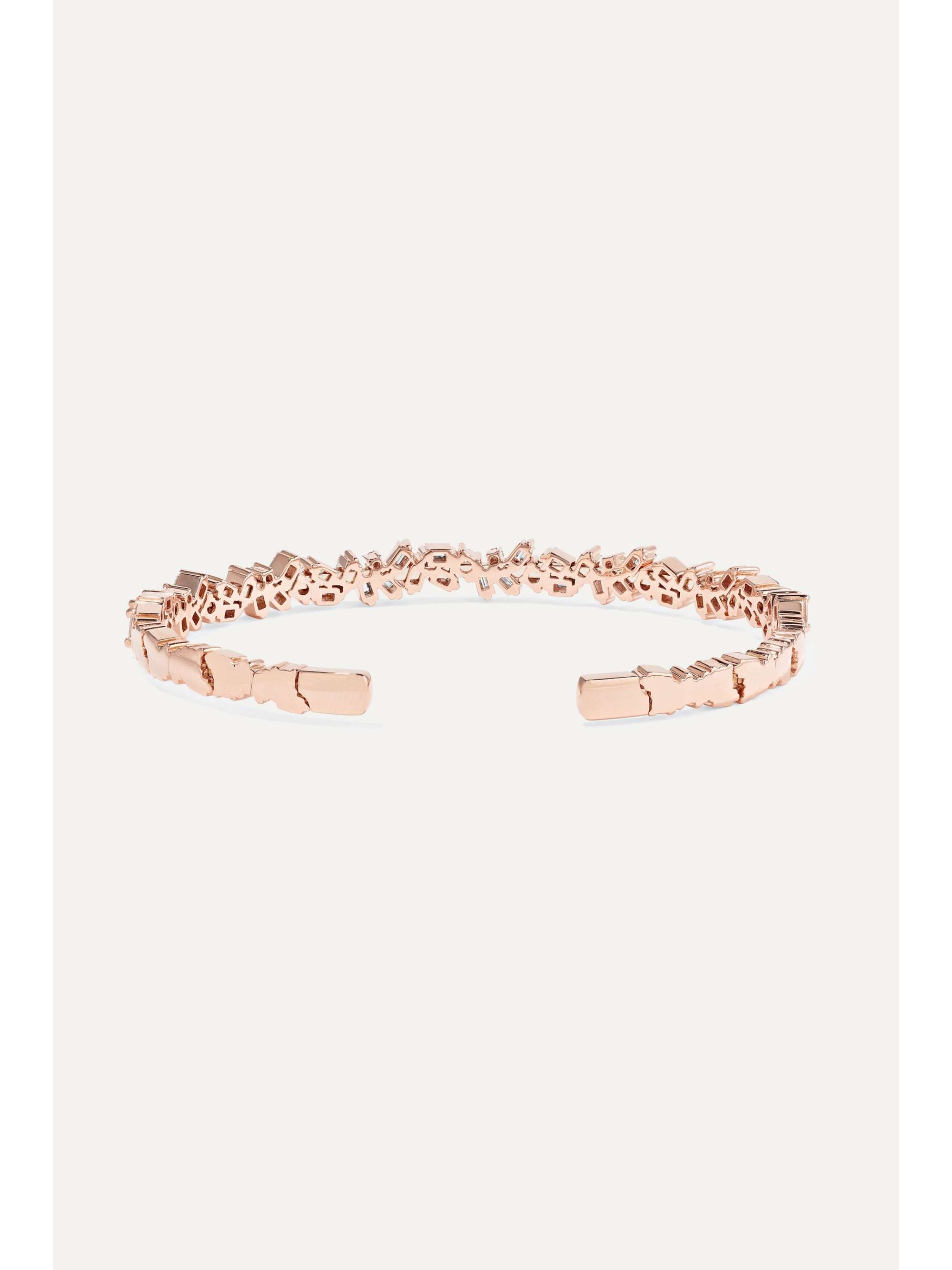SUZANNE KALAN 18-karat rose gold diamond cuff