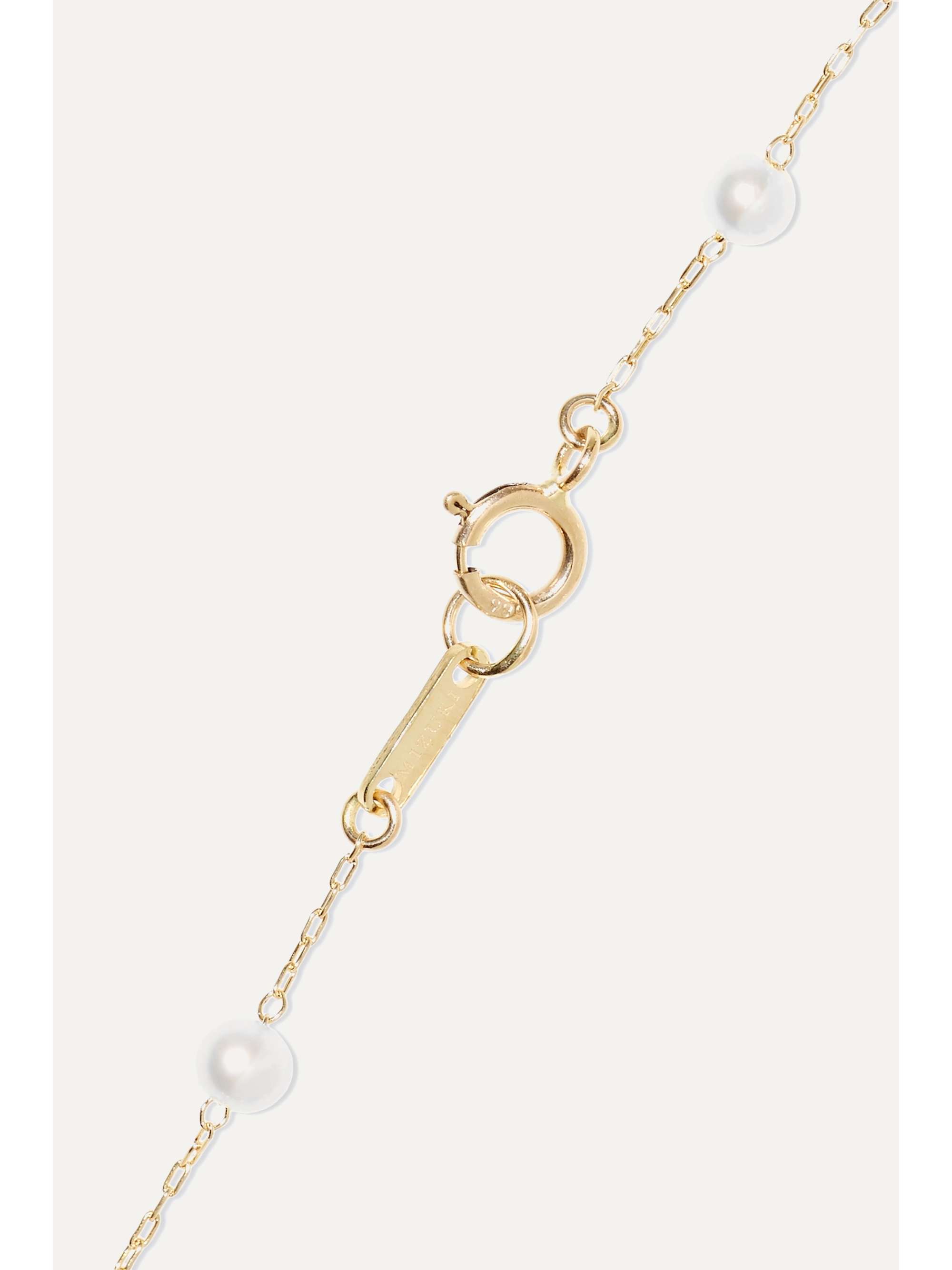 MIZUKI 14-karat gold pearl bracelet