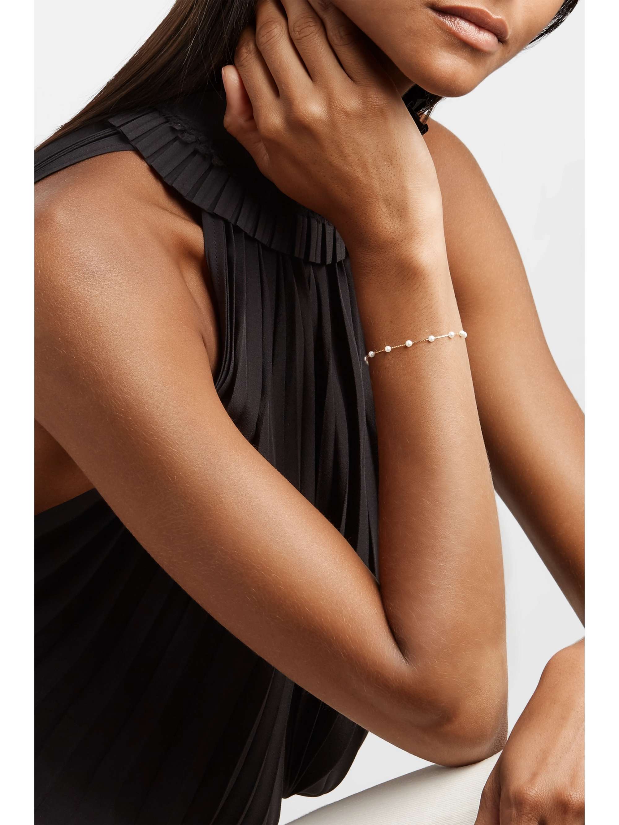 MIZUKI 14-karat gold pearl bracelet