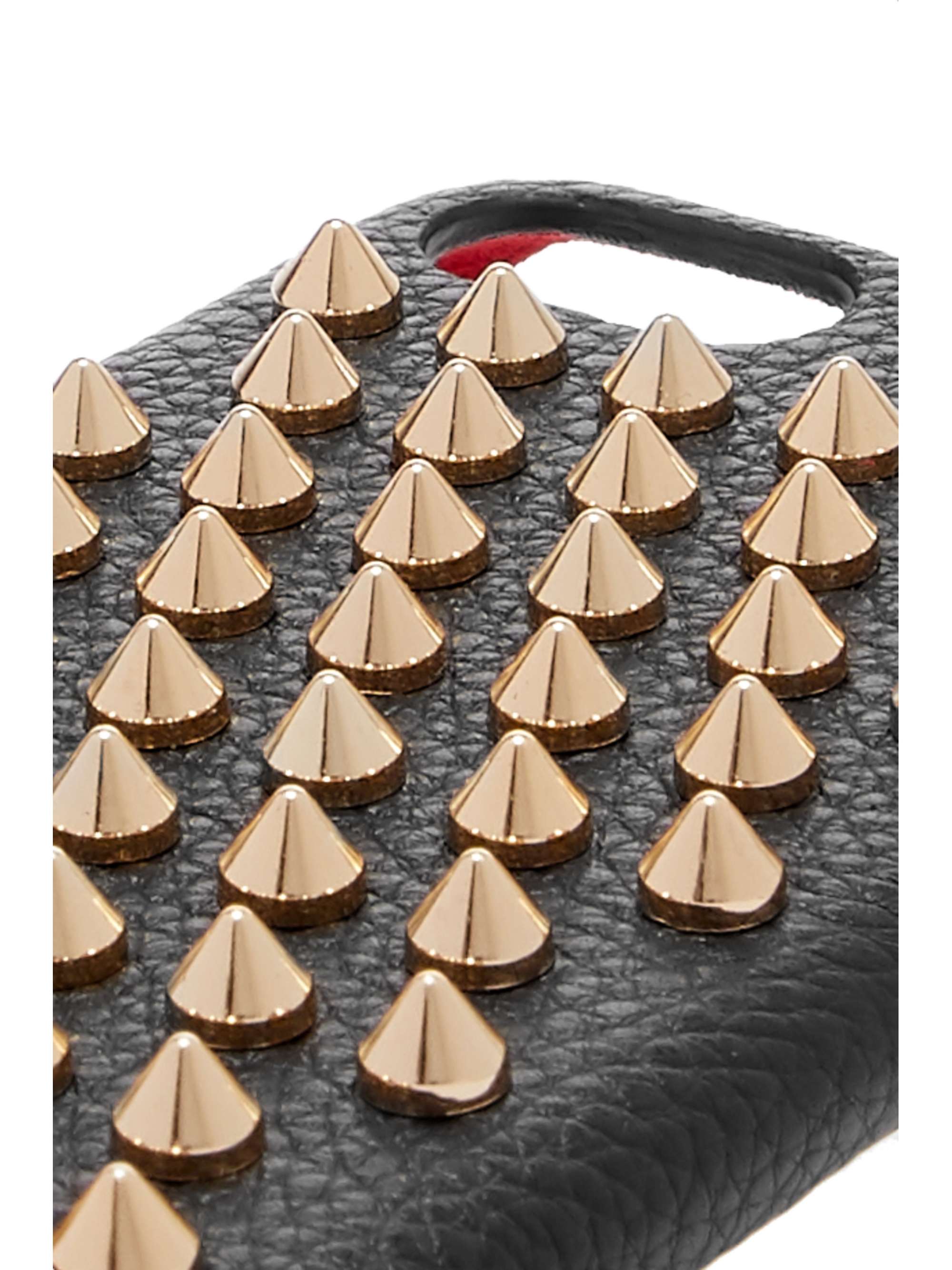 CHRISTIAN LOUBOUTIN Loubiphone verzierte Hülle aus strukturiertem Leder für iPhone 7 und 8