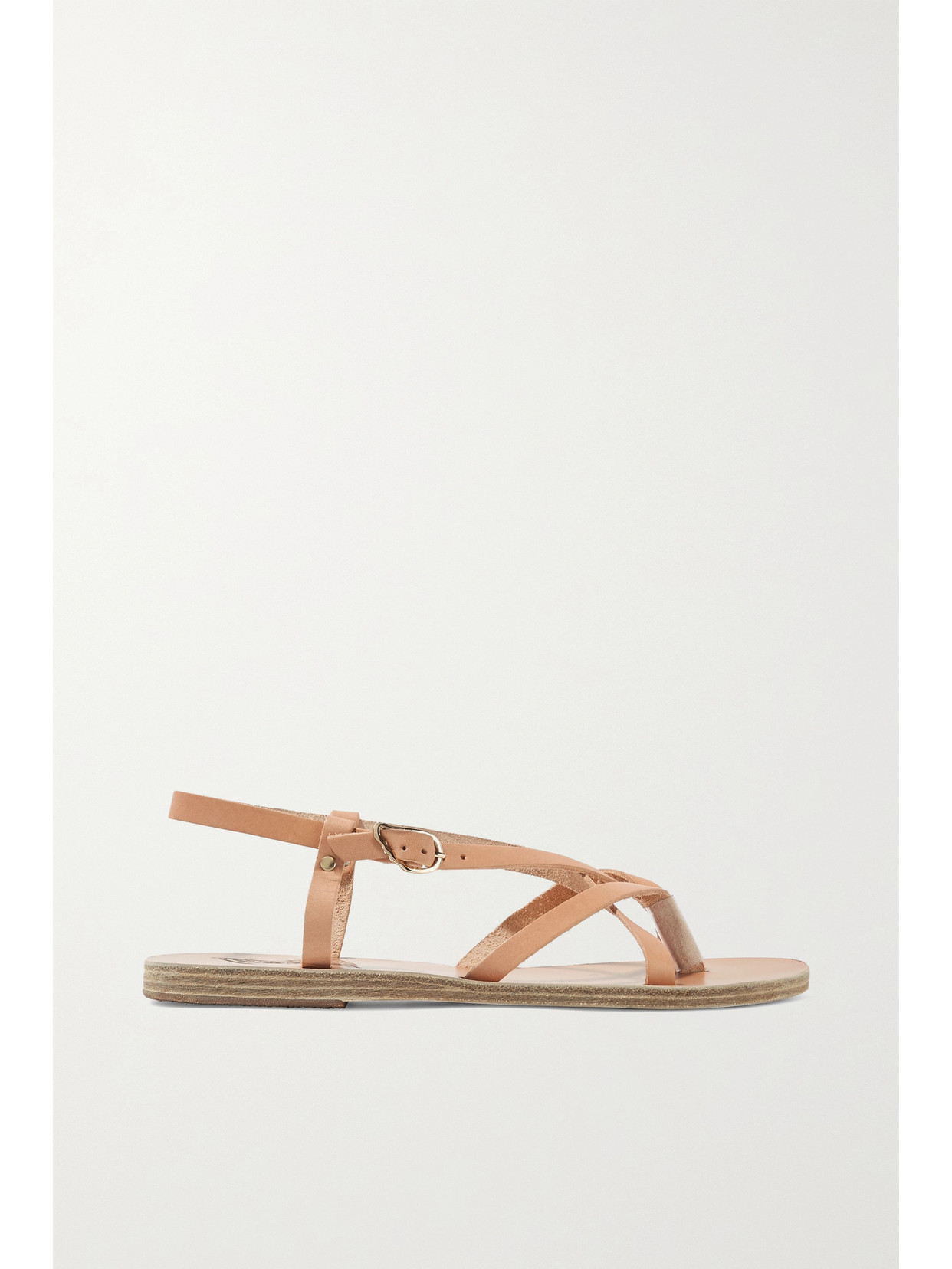 Shop Ancient Greek Sandals Semele Leather Sandals In Beige