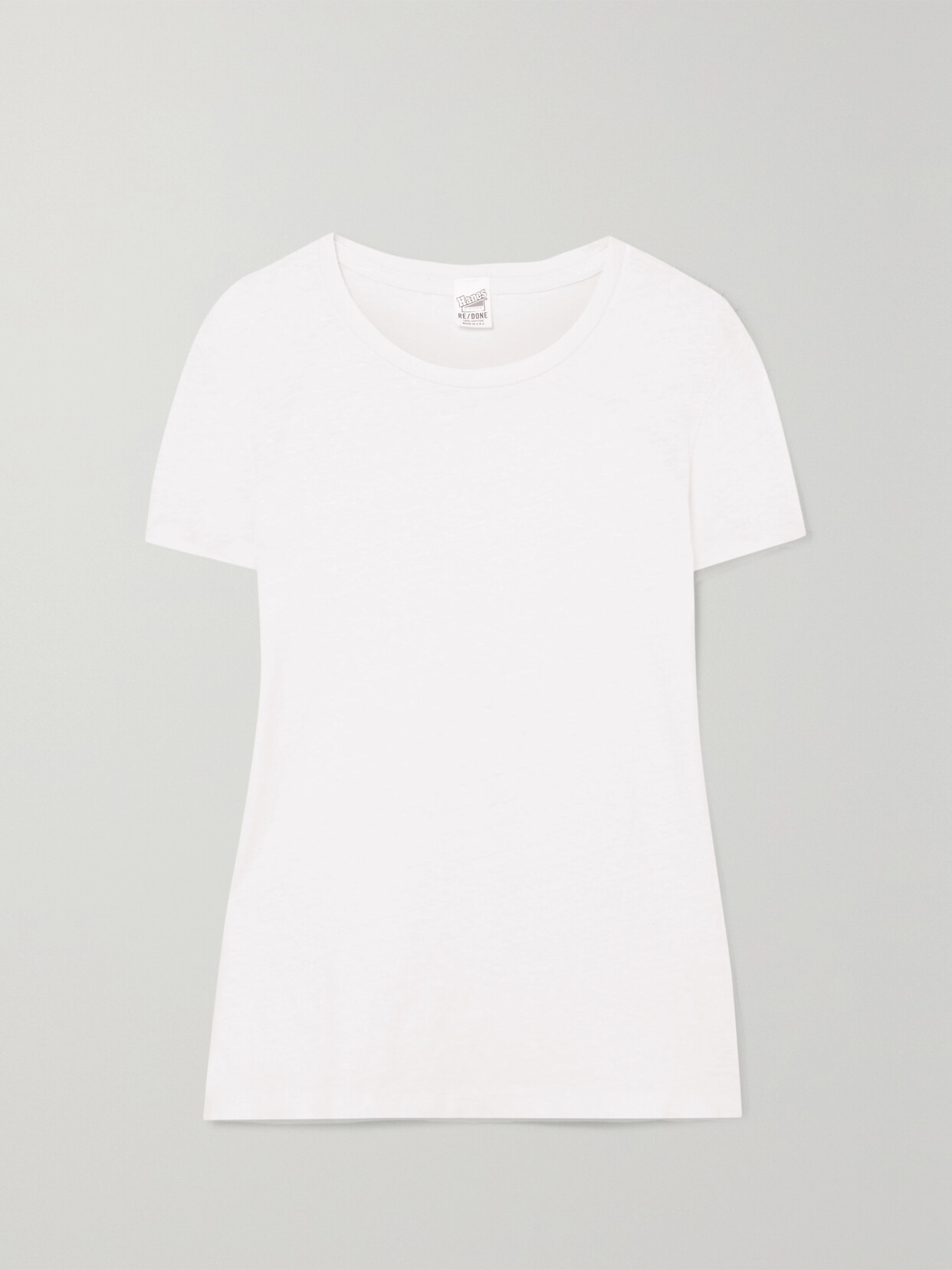 Shop Re/done + Hanes 1960s Cotton-jersey T-shirt In White