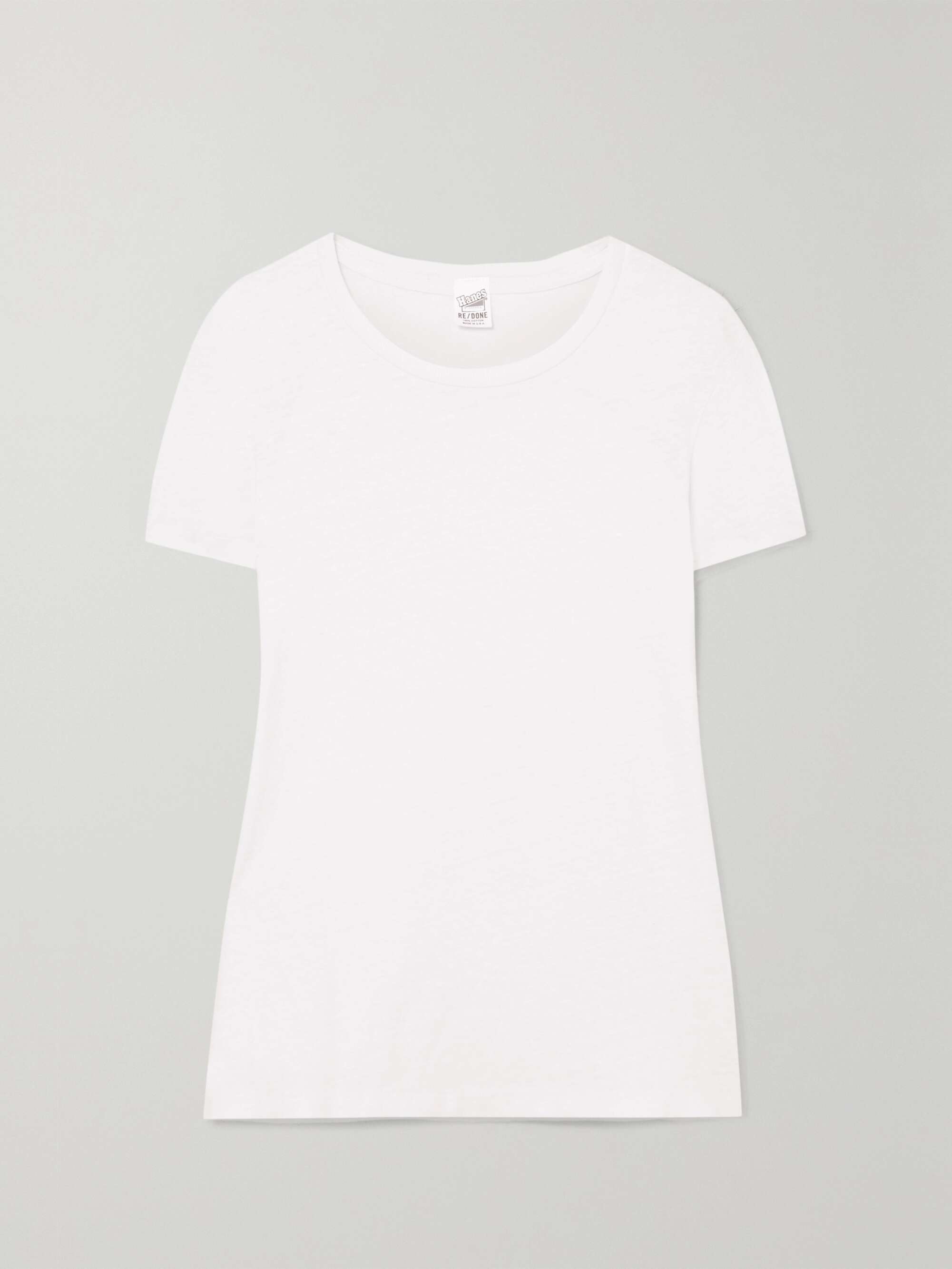 RE/DONE + Hanes 1960s cotton-jersey T-shirt | NET-A-PORTER