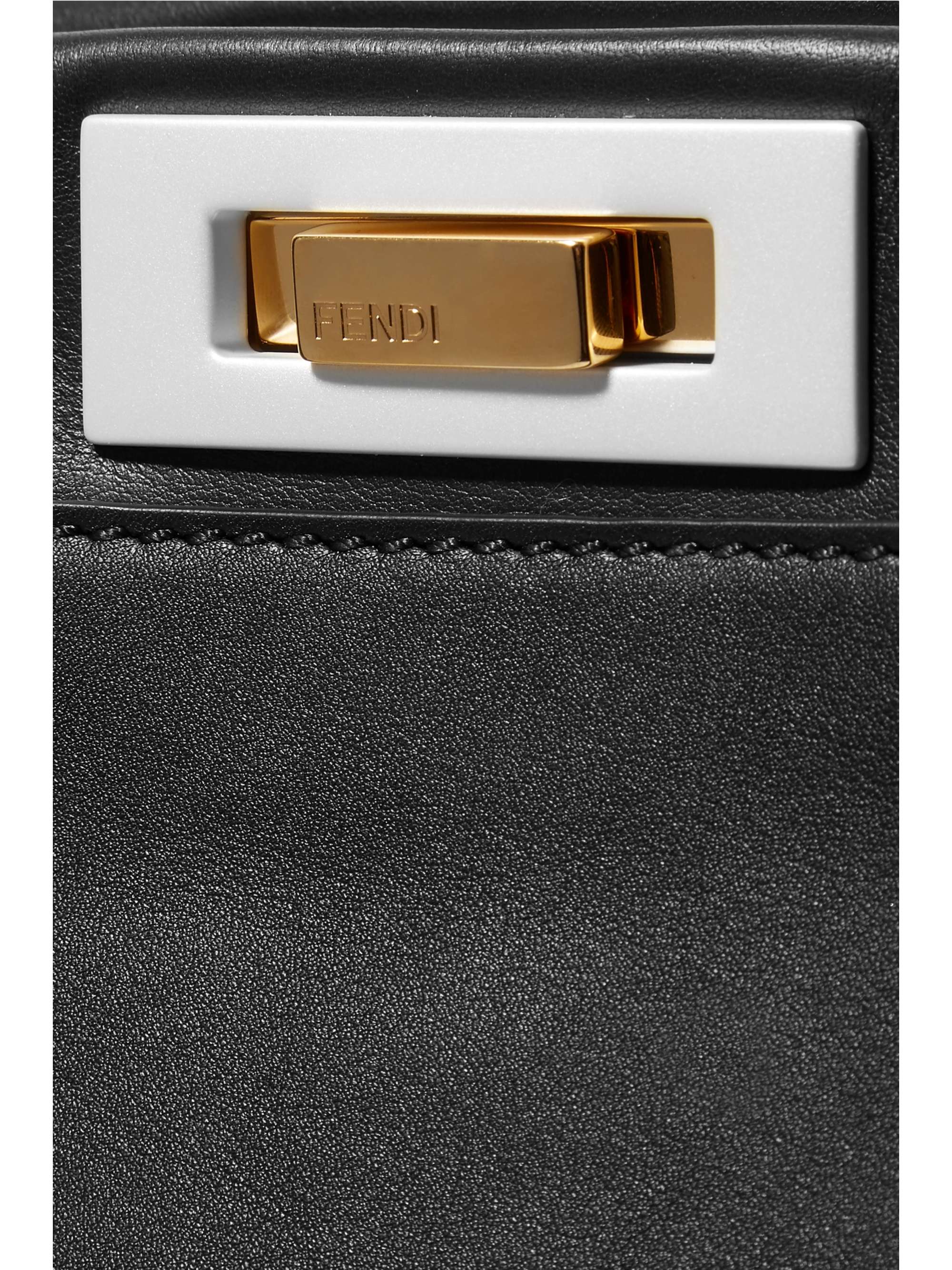FENDI Peekaboo leather tote